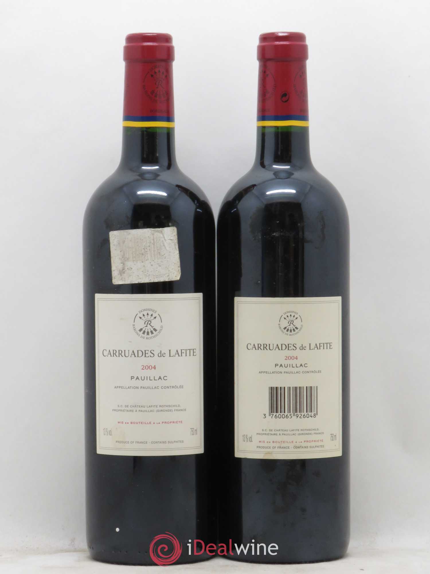 Carruades de Lafite Rothschild Second Vin 2004 - Lot de 2 bouteilles - 1