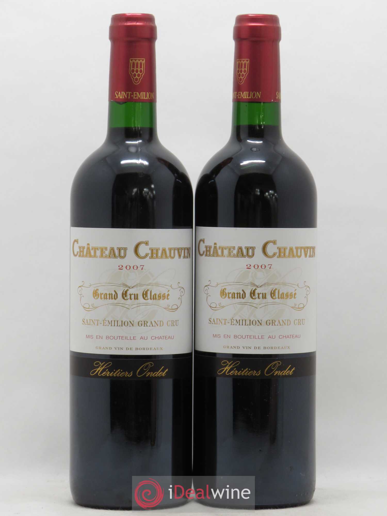 Château Chauvin Grand Cru Classé 2007 - Lot de 2 bouteilles - 0