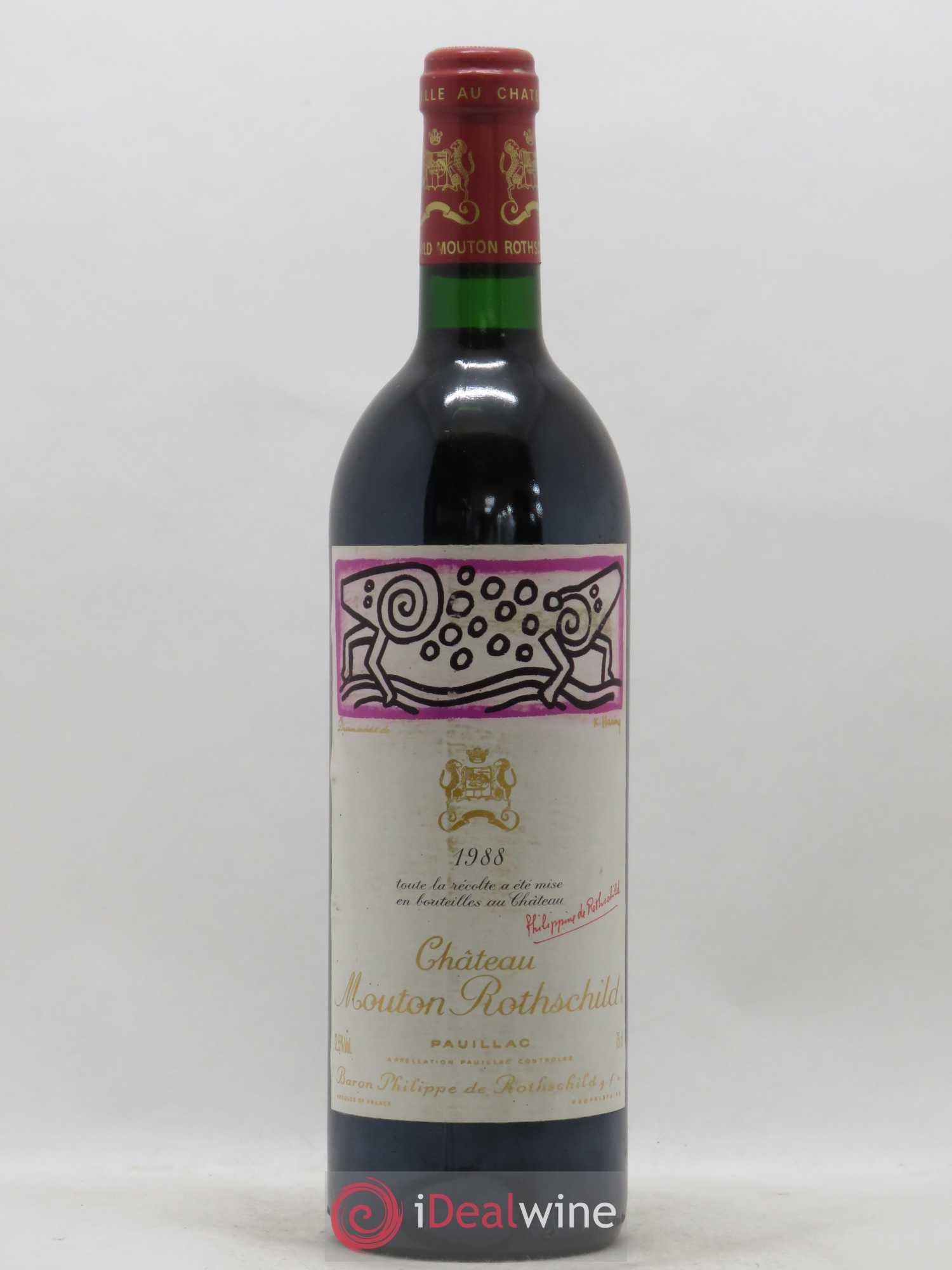 Château Mouton Rothschild 1er Grand Cru Classé 1988 - Lot de 1 bouteille - 0