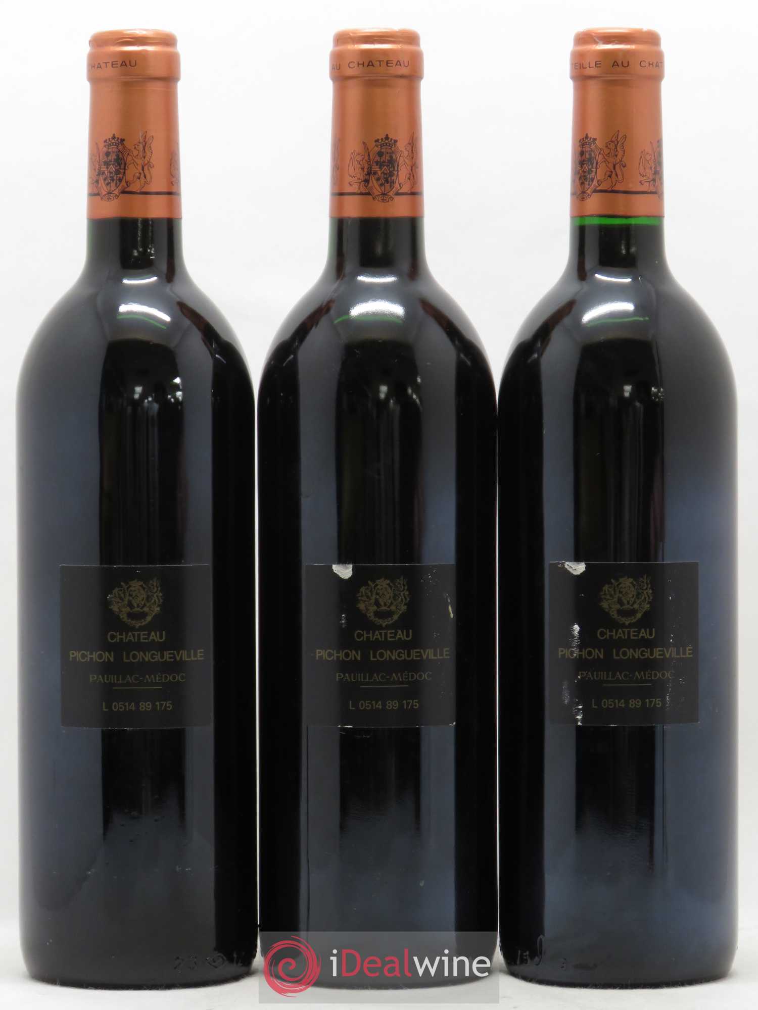 Pichon Longueville Baron 2ème Grand Cru Classé 1989 - Lot de 3 bouteilles - 1