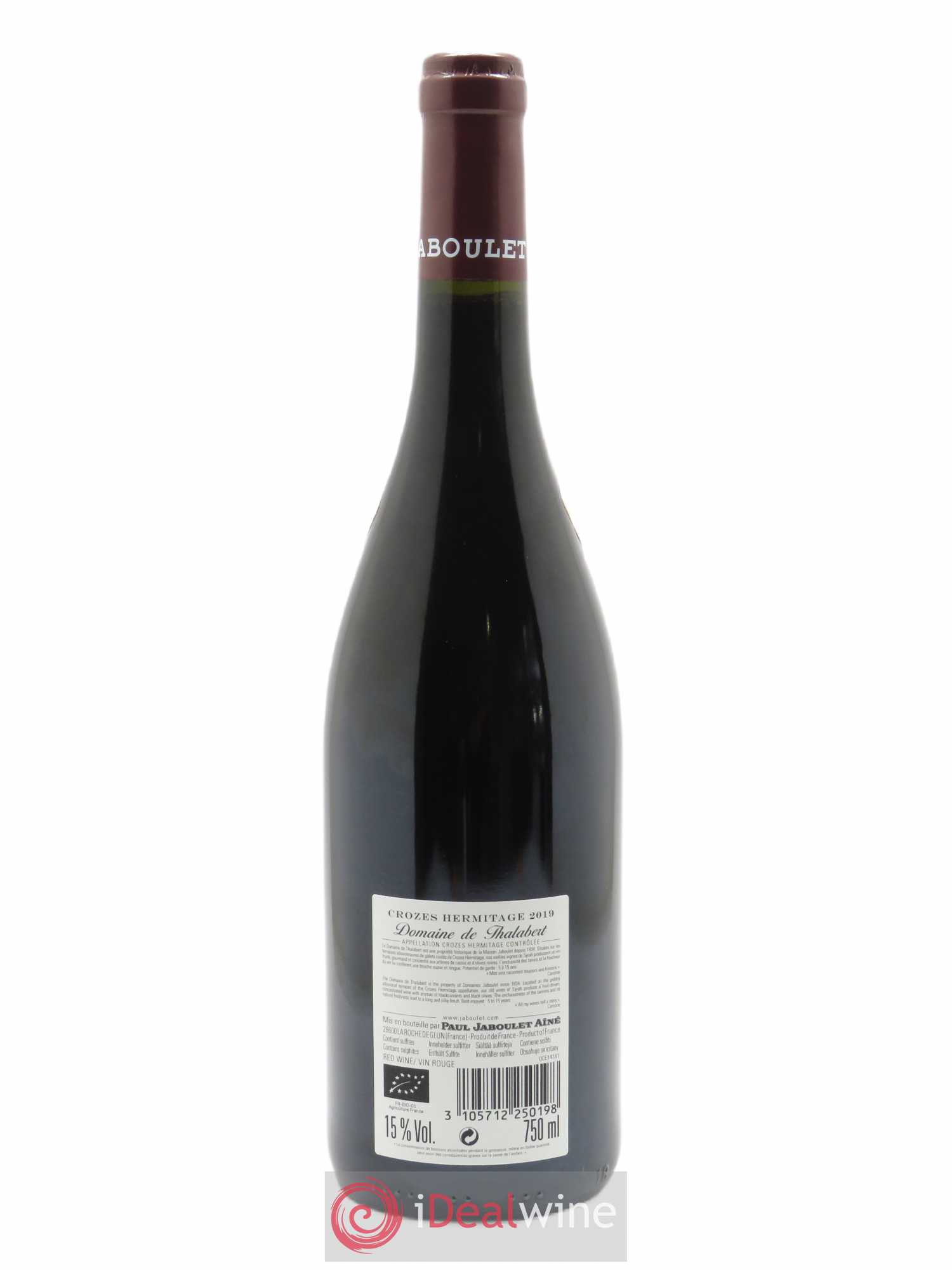 Crozes-Hermitage Domaine de Thalabert Paul Jaboulet Ainé 2019 - Lot de 1 bouteille - 1