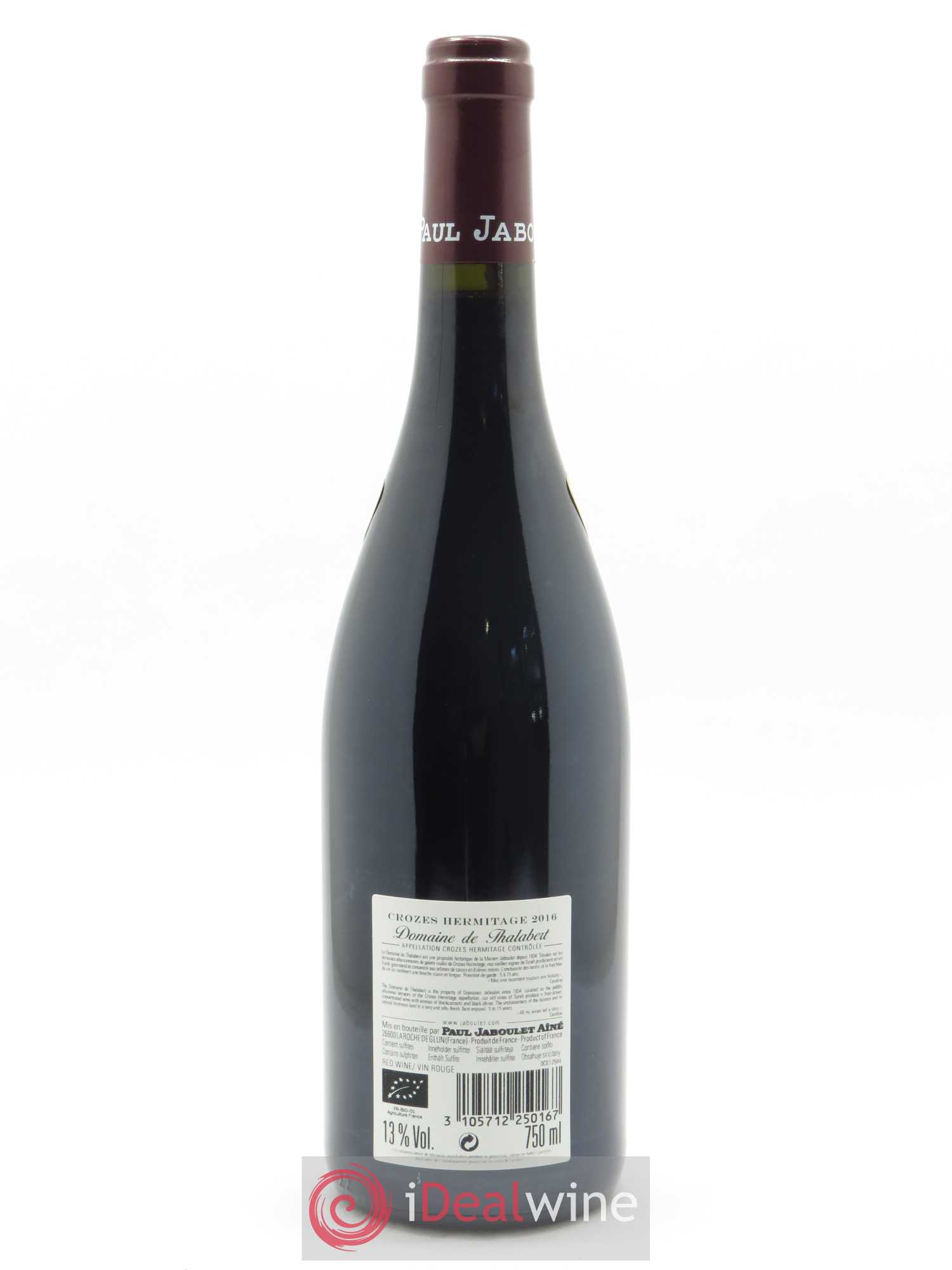 Crozes-Hermitage Domaine de Thalabert Paul Jaboulet Ainé 2016 - Lot de 1 bouteille - 1