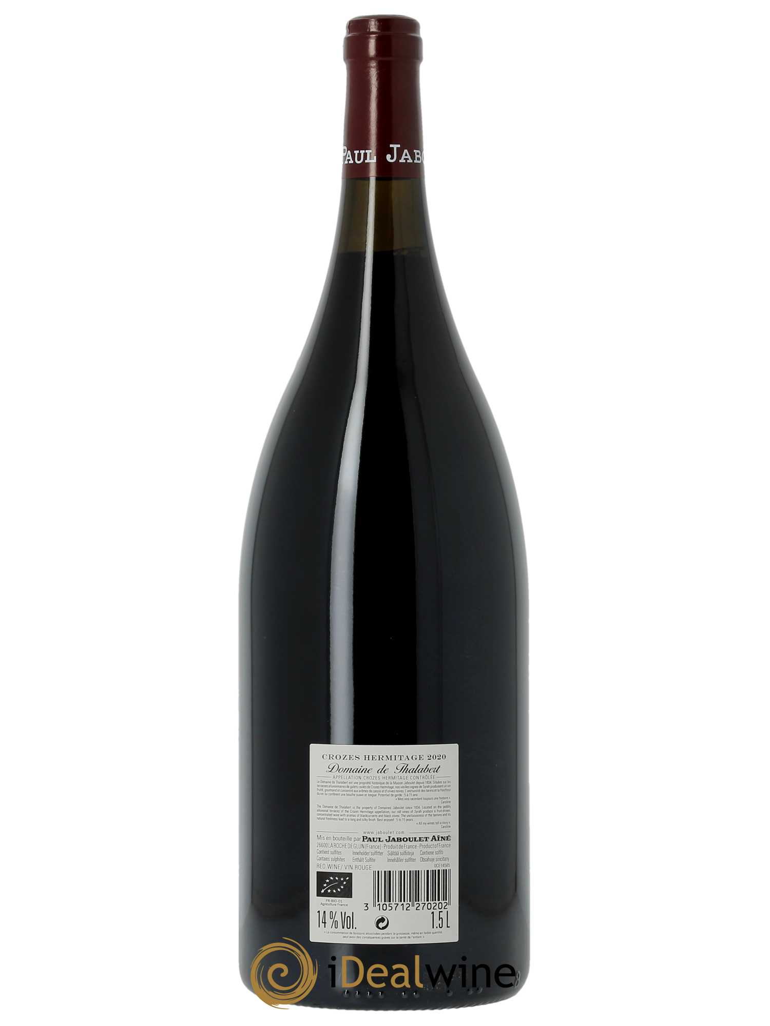 Crozes-Hermitage Domaine de Thalabert Paul Jaboulet Ainé  2020 - Lot of 1 magnum - 1