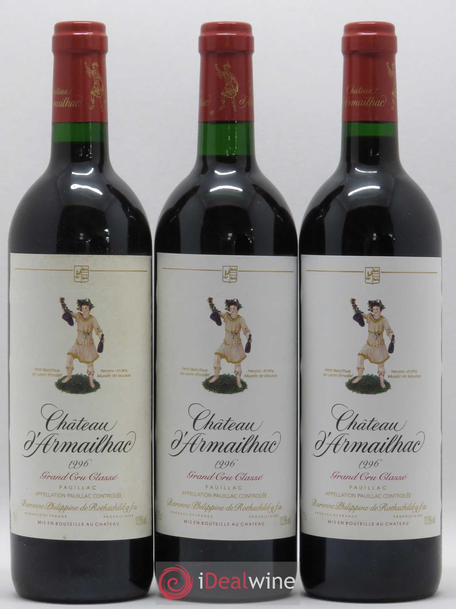 Château d' Armailhac - Mouton Baron(ne) Philippe 5ème Grand Cru Classé 1996 - Lot de 12 bouteilles - 4
