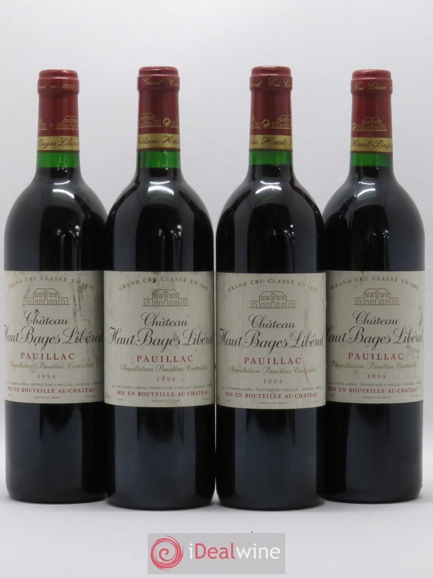 Château Haut Bages Libéral 5ème Grand Cru Classé 1994 - Lot de 4 bouteilles - 0