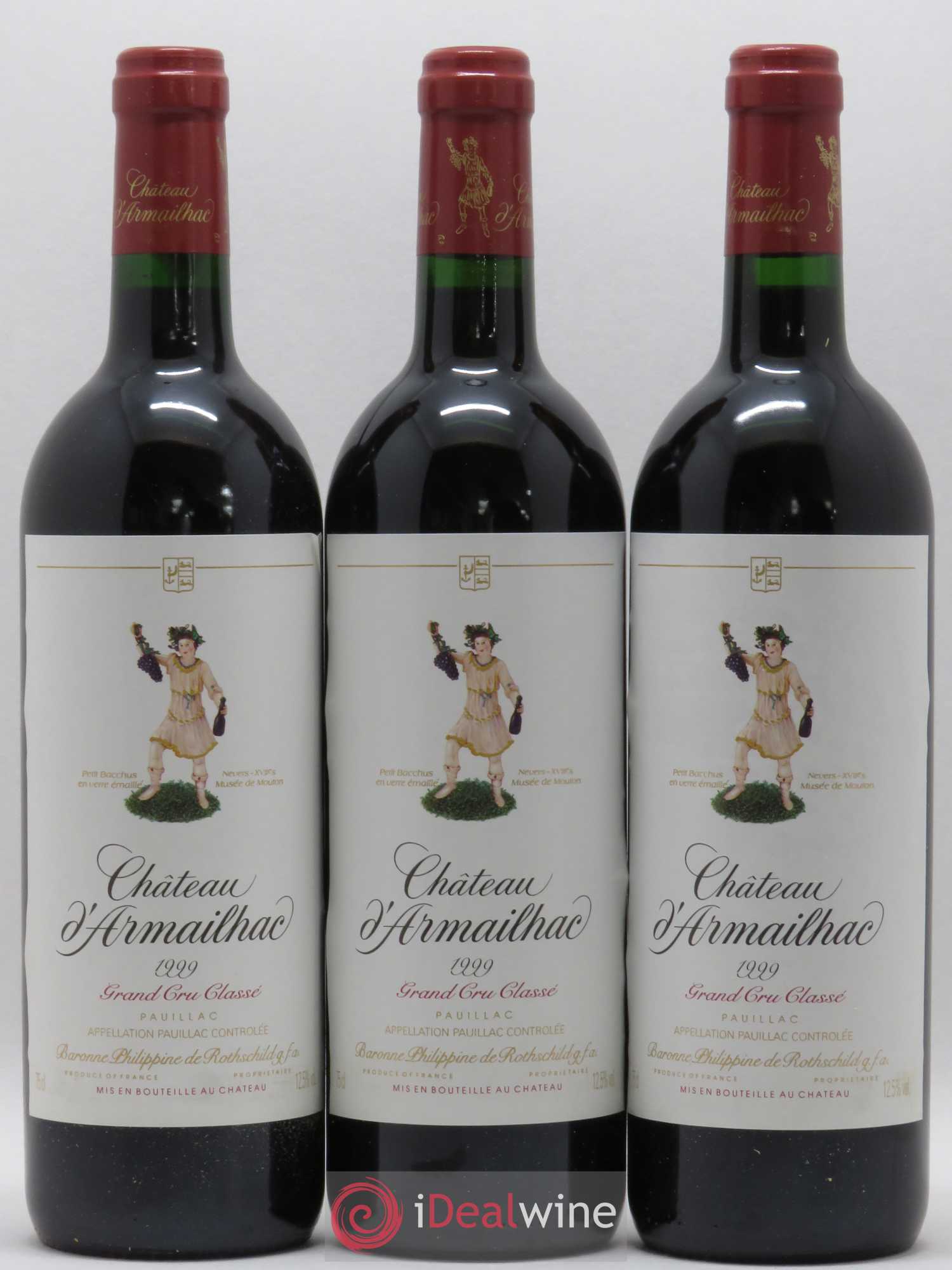 Château d' Armailhac - Mouton Baron(ne) Philippe 5ème Grand Cru Classé 1999 - Lot de 12 bouteilles - 1