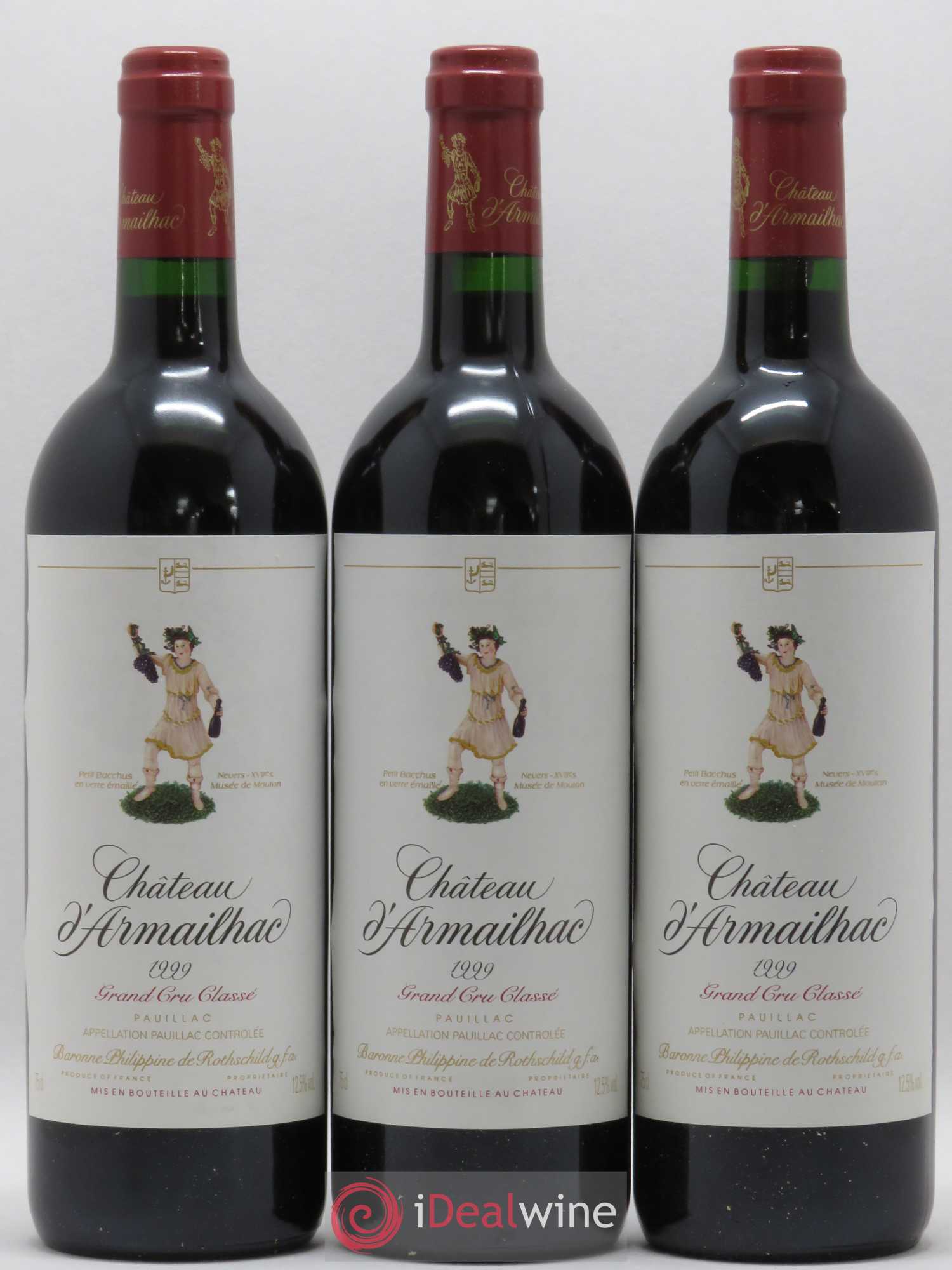 Château d' Armailhac - Mouton Baron(ne) Philippe 5ème Grand Cru Classé 1999 - Lot de 12 bouteilles - 2