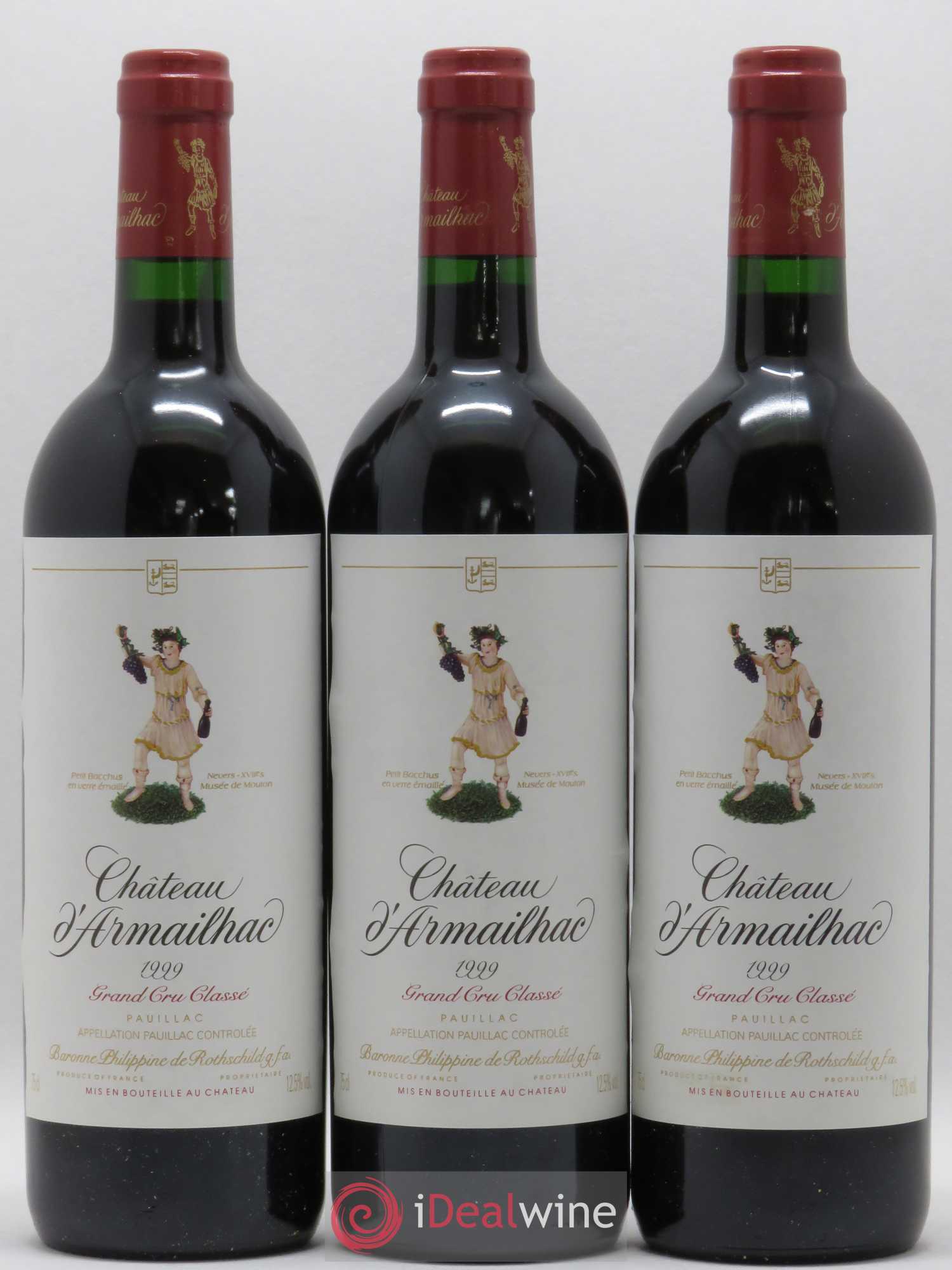 Château d' Armailhac - Mouton Baron(ne) Philippe 5ème Grand Cru Classé 1999 - Lot de 12 bouteilles - 4