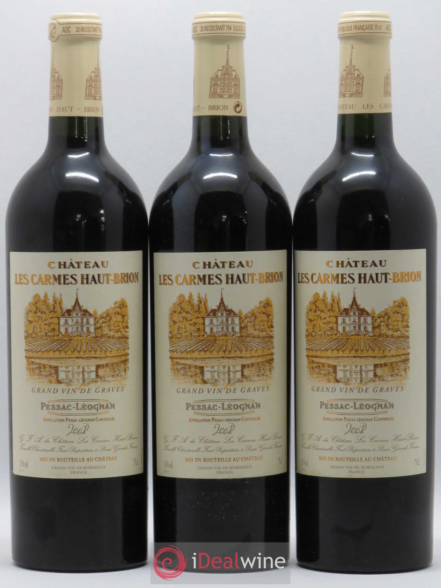 Château Les Carmes Haut-Brion 2001 - Lot de 12 bouteilles - 1