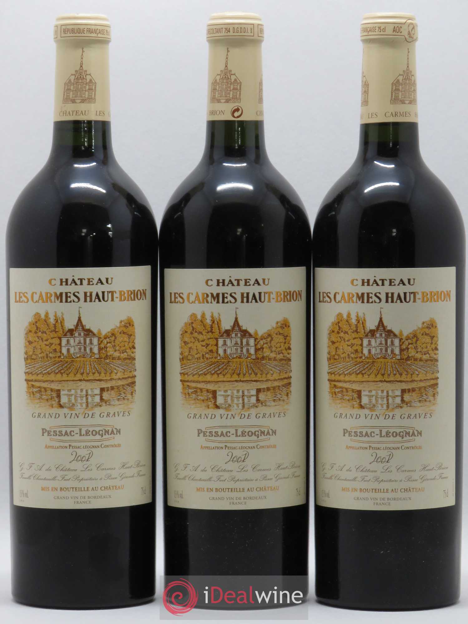 Château Les Carmes Haut-Brion 2001 - Lot de 12 bouteilles - 3