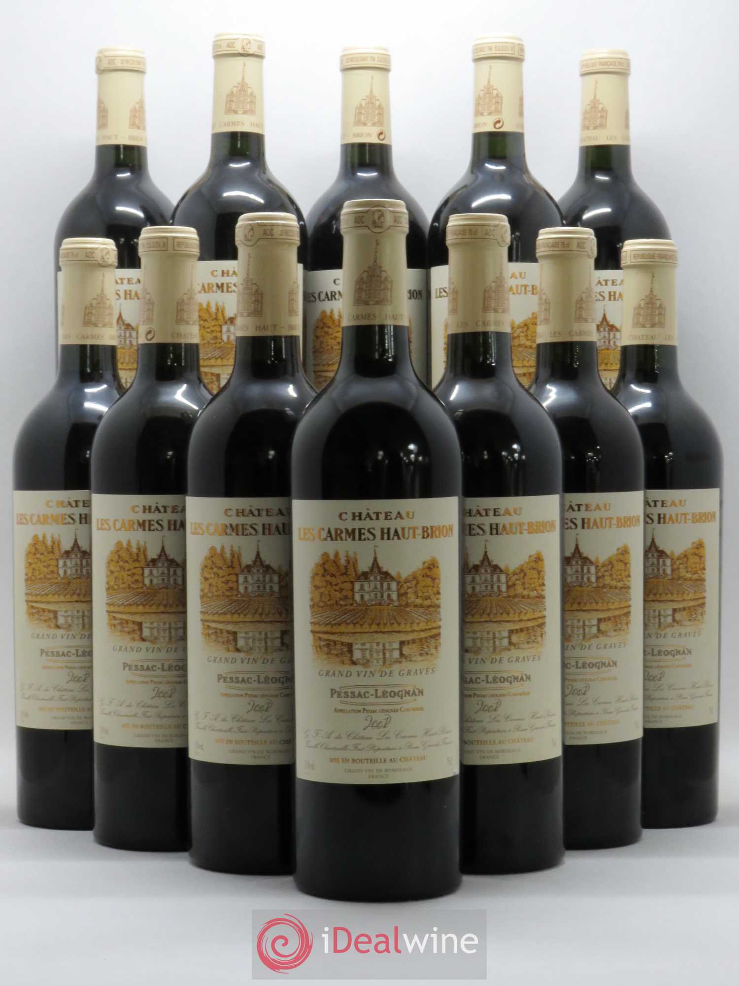 Château Les Carmes Haut-Brion 2001 - Lot de 12 bouteilles - 0