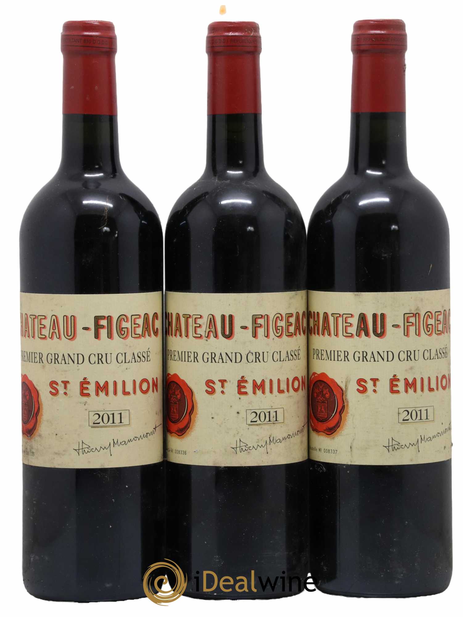 Château Figeac 1er Grand Cru Classé A 2011 - Lot de 3 bouteilles - 0