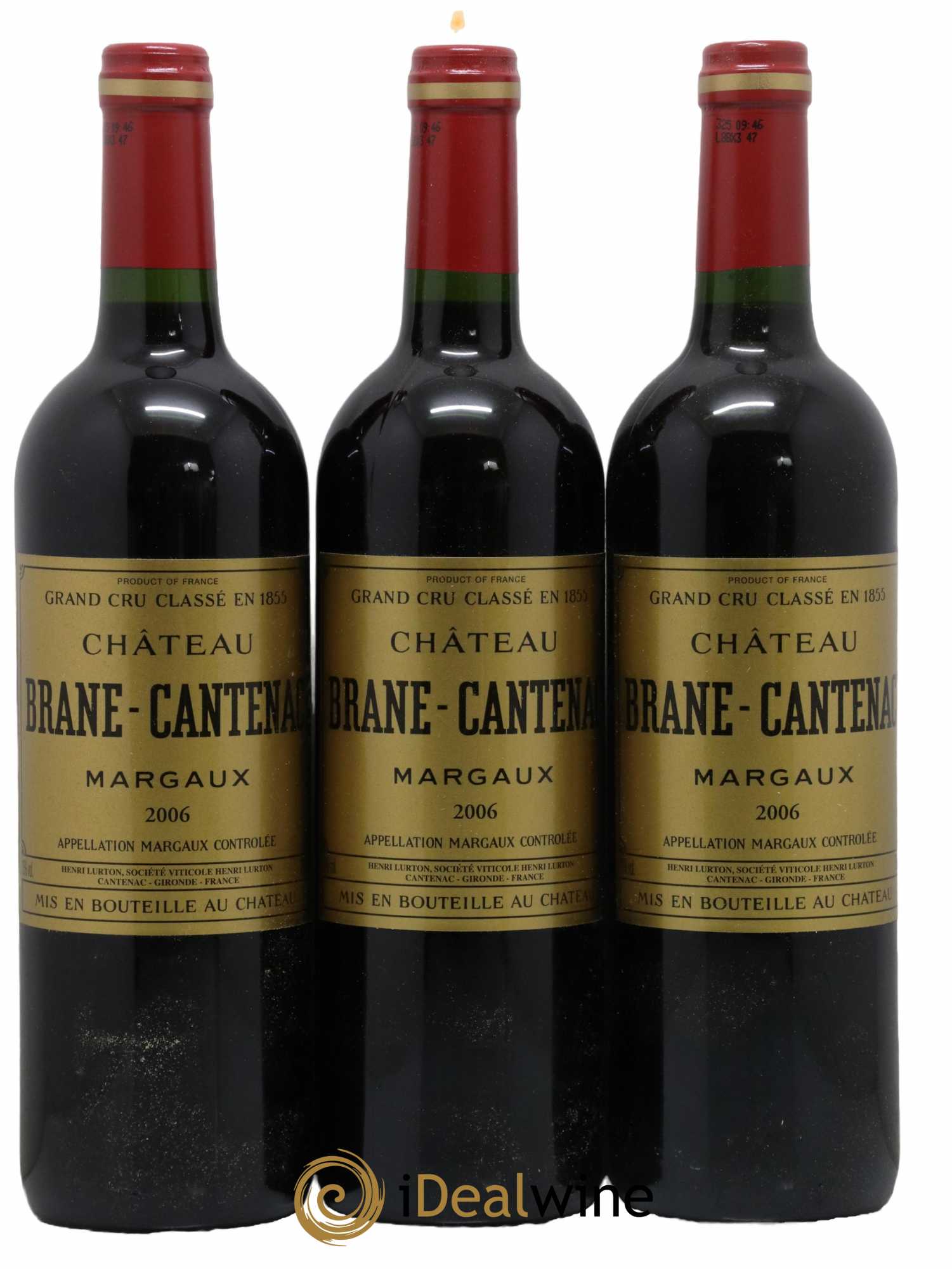 Château Brane Cantenac 2ème Grand Cru Classé 2006 - Lot de 3 bouteilles - 0