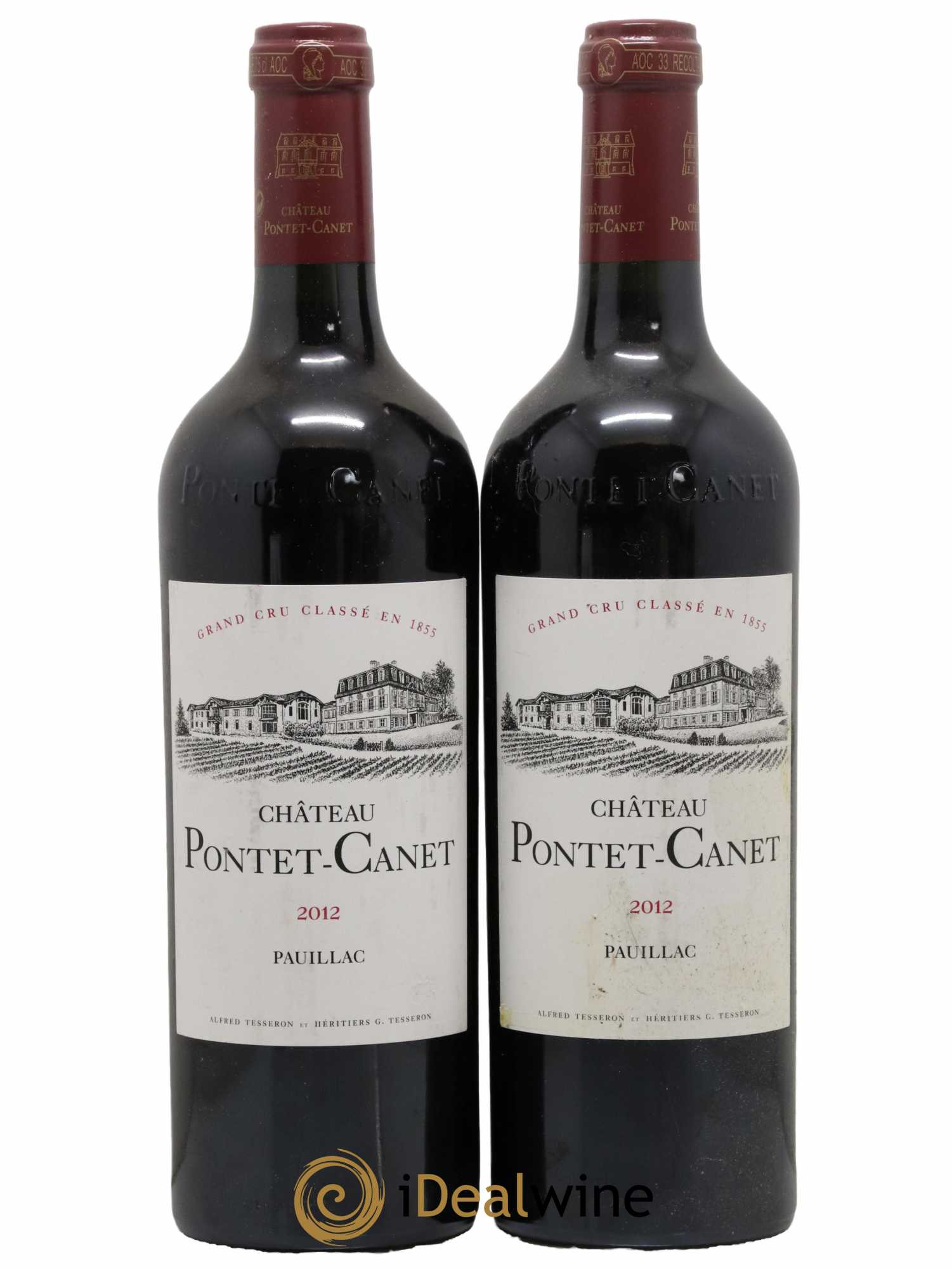 Château Pontet Canet 5ème Grand Cru Classé 2012 - Lot de 2 bouteilles - 0