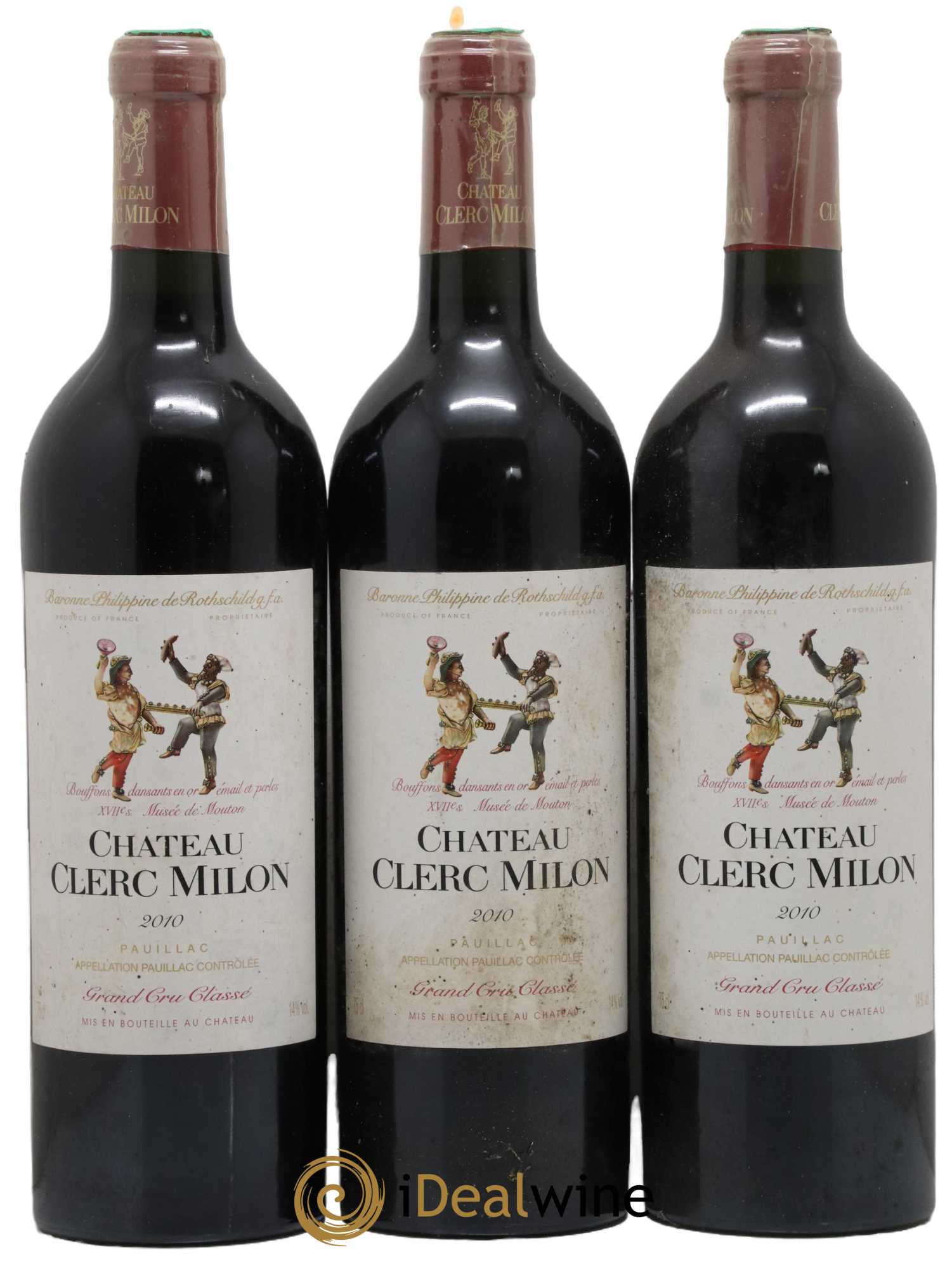 Château Clerc Milon 5ème Grand Cru Classé 2010 - Lot de 3 bouteilles - 0