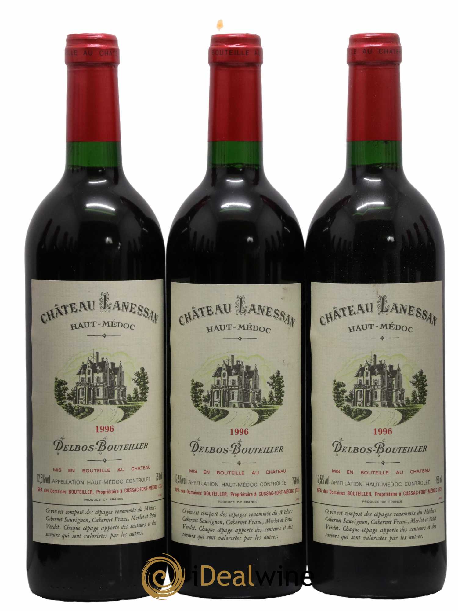 Château Lanessan Cru Bourgeois 1996 - Lot de 12 bouteilles - 1