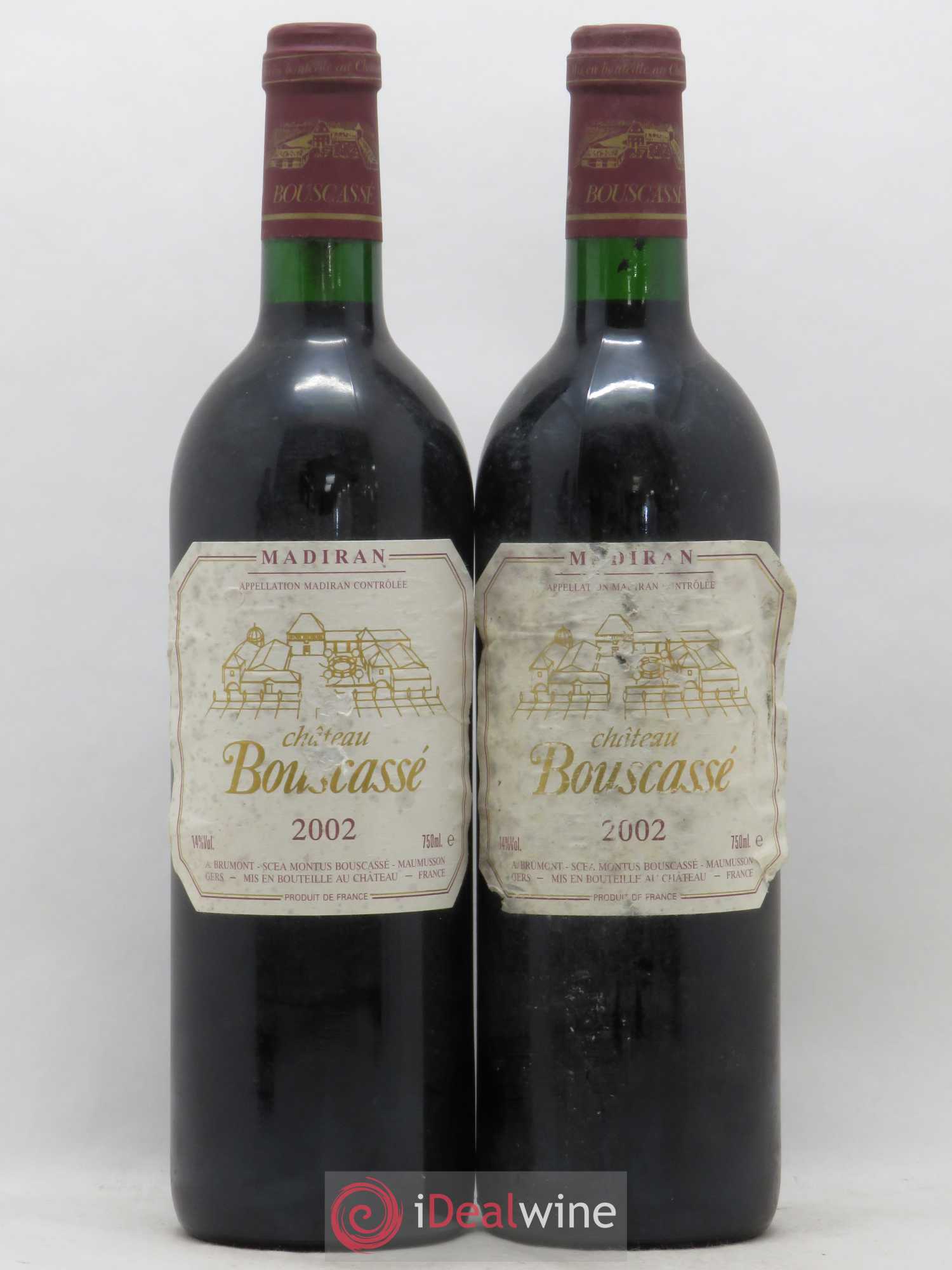 Madiran Château Bouscassé Alain Brumont (sans prix de réserve) 2002 - Lot de 2 bouteilles - 0