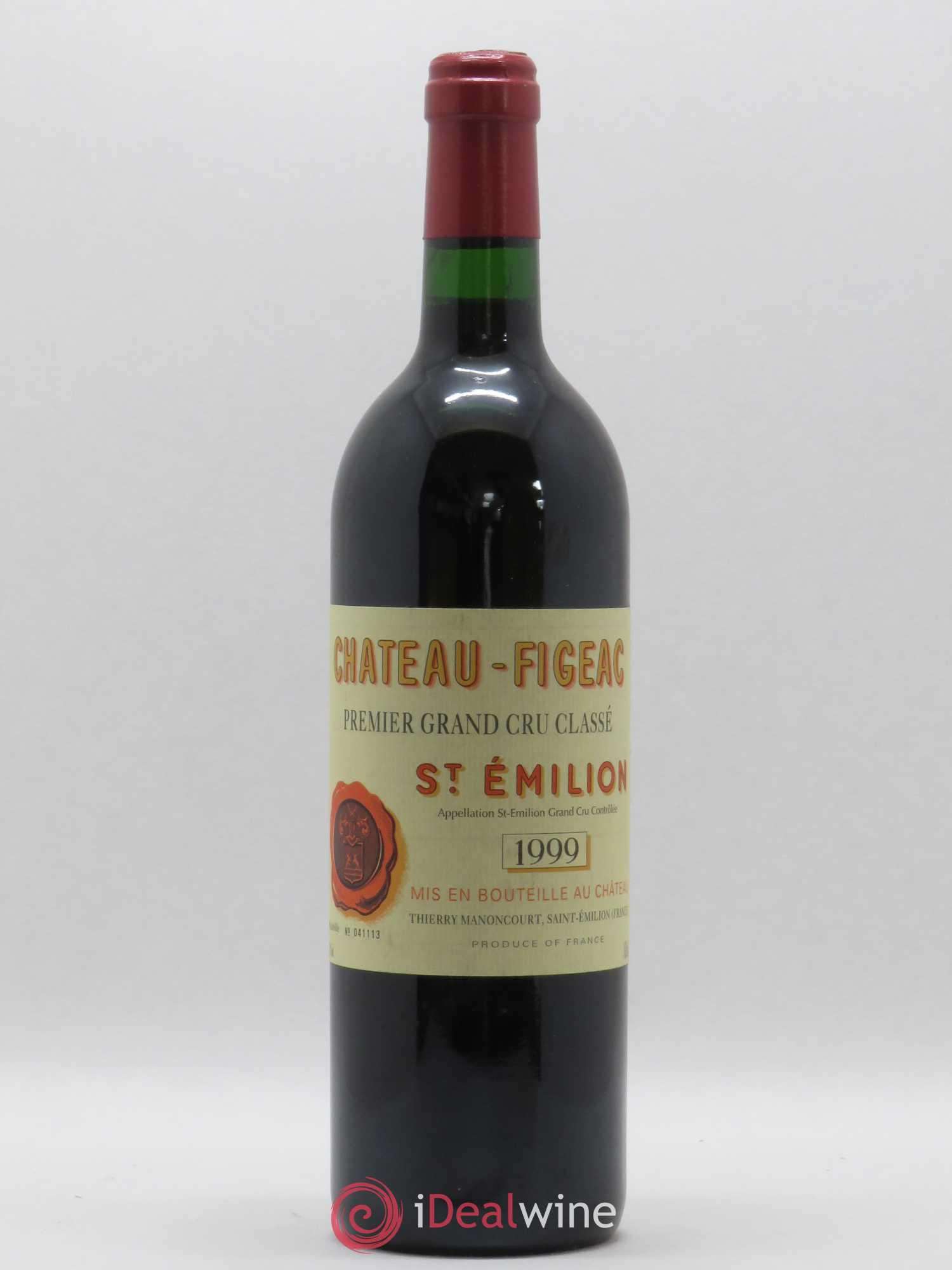 Château Figeac 1er Grand Cru Classé A 1999 - Lot de 1 bouteille - 0