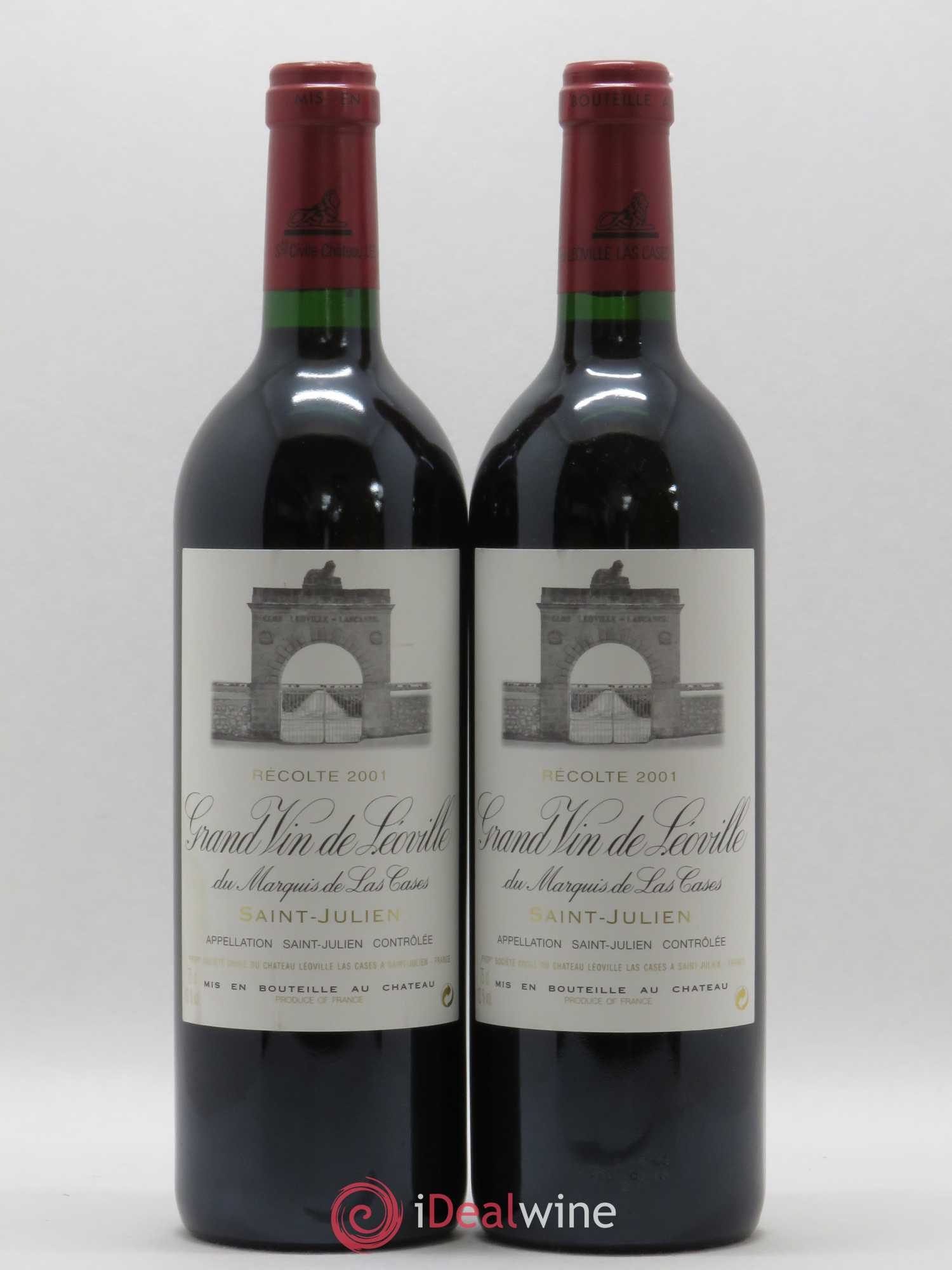 Château Léoville Las Cases 2ème Grand Cru Classé 2001 - Lot de 2 bouteilles - 0