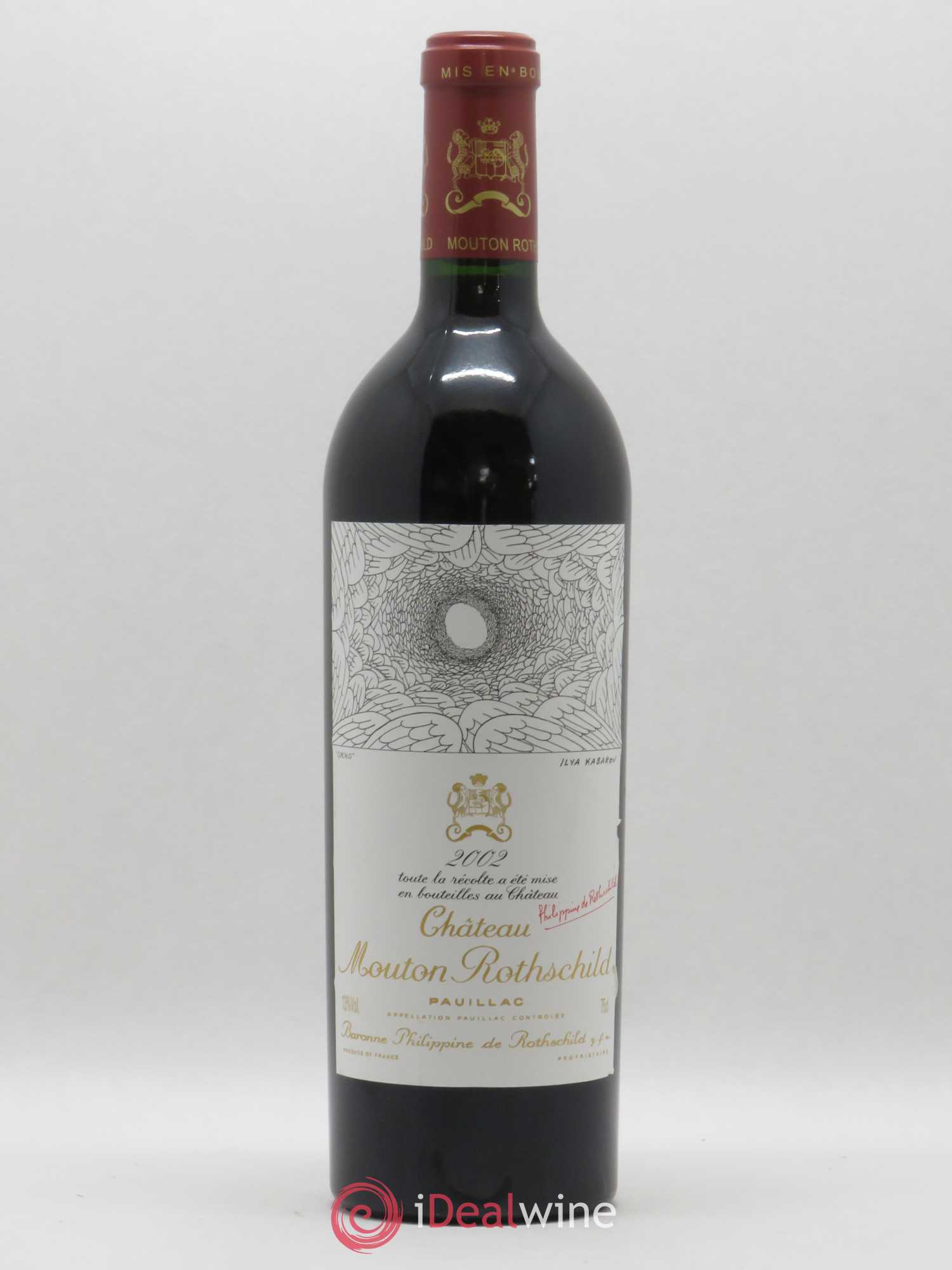 Château Mouton Rothschild 1er Grand Cru Classé 2002 - Lot de 1 bouteille - 0