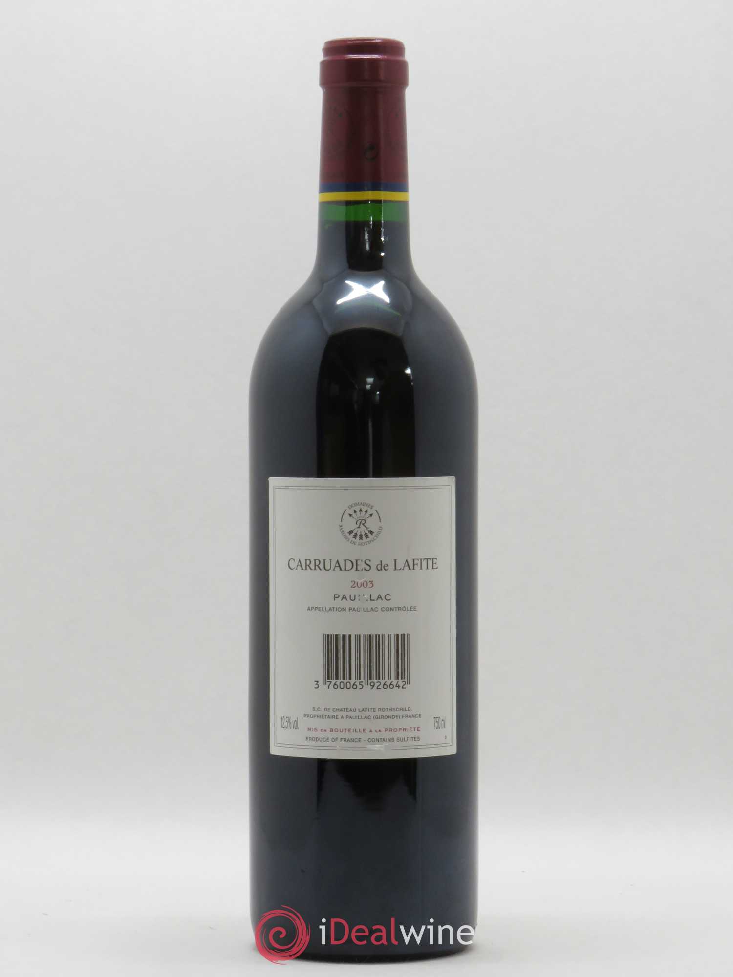 Carruades de Lafite Rothschild Second Vin 2003 - Lot de 1 bouteille - 1