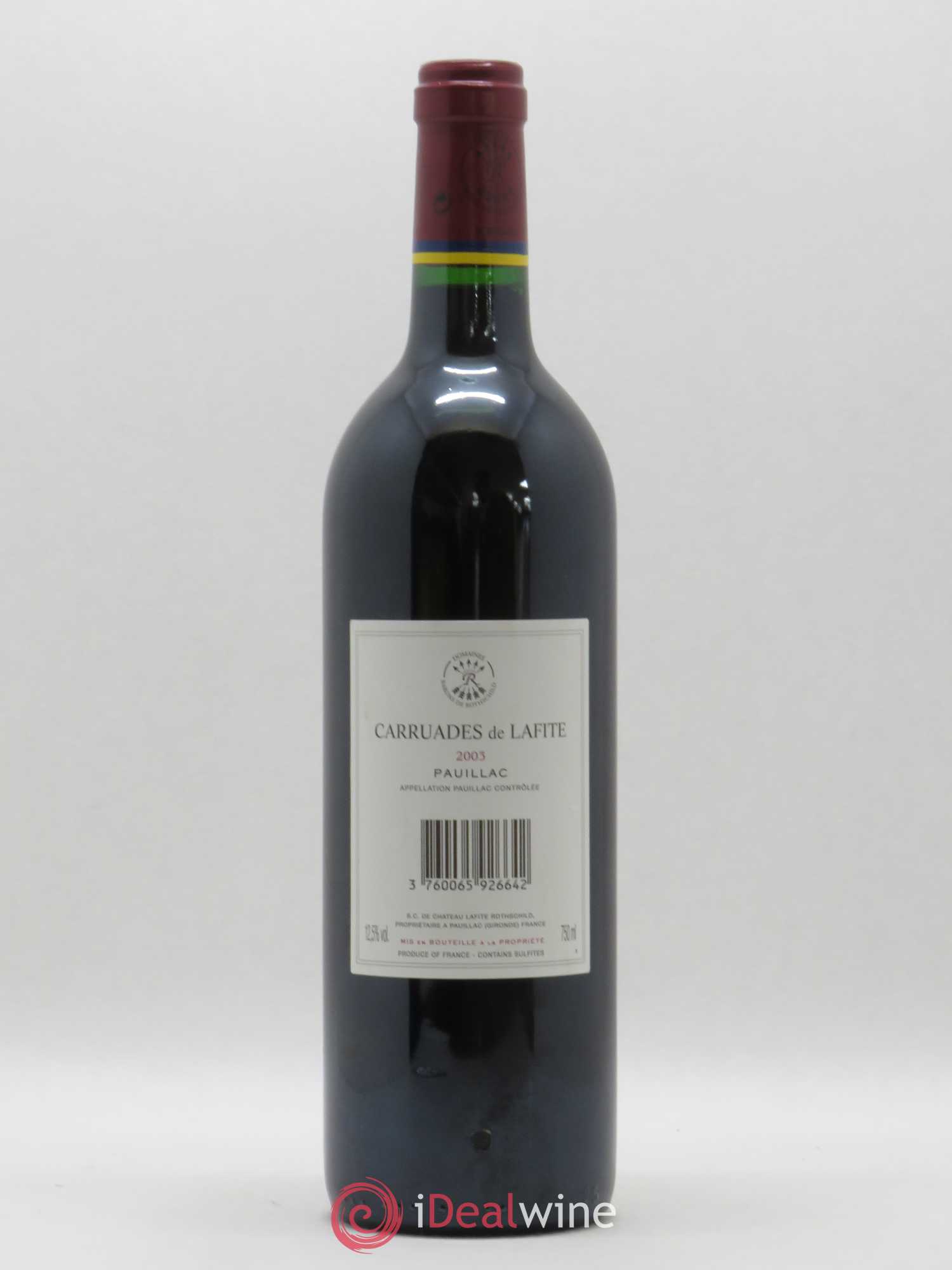 Carruades de Lafite Rothschild Second Vin 2003 - Lot de 1 bouteille - 1