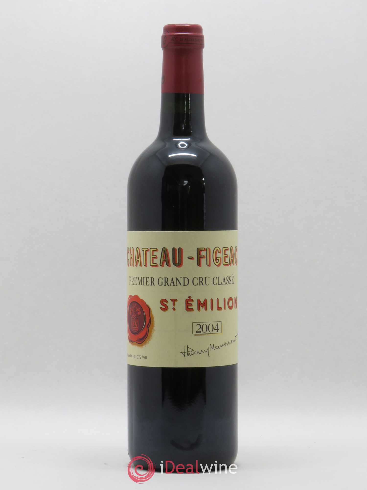 Château Figeac 1er Grand Cru Classé A 2004 - Lot de 1 bouteille - 0