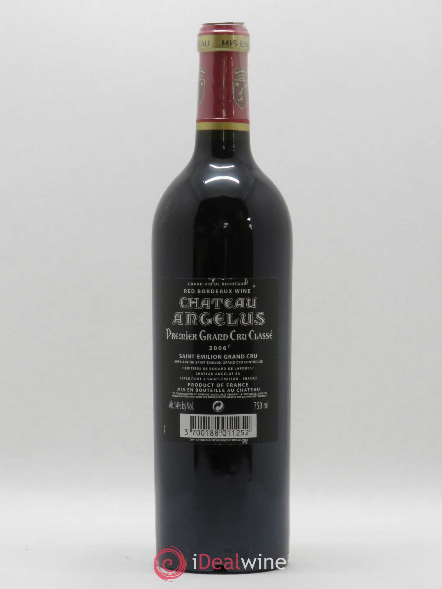 Château Angélus 1er Grand Cru Classé A 2006 - Lot de 1 bouteille - 1