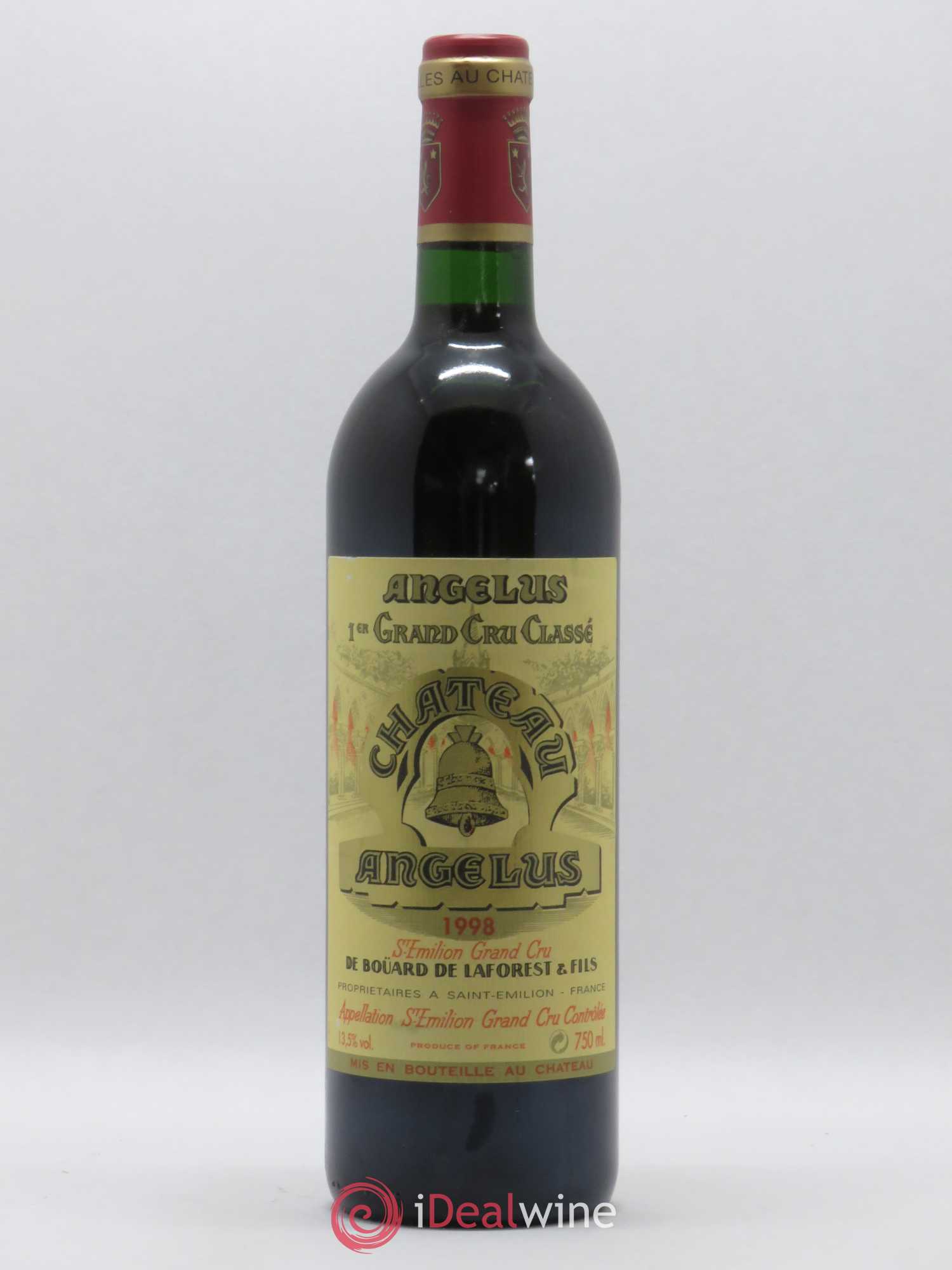Château Angélus 1er Grand Cru Classé A 1998 - Lot de 1 bouteille - 0