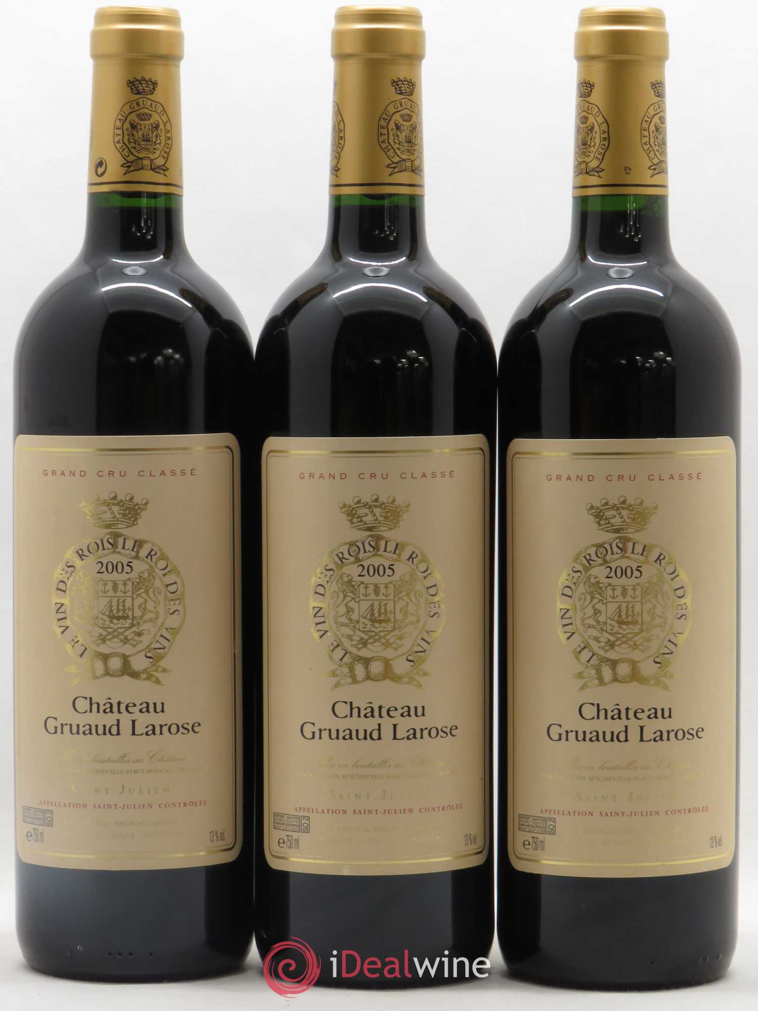 Château Gruaud Larose 2ème Grand Cru Classé 2005 - Lot de 3 bouteilles - 0