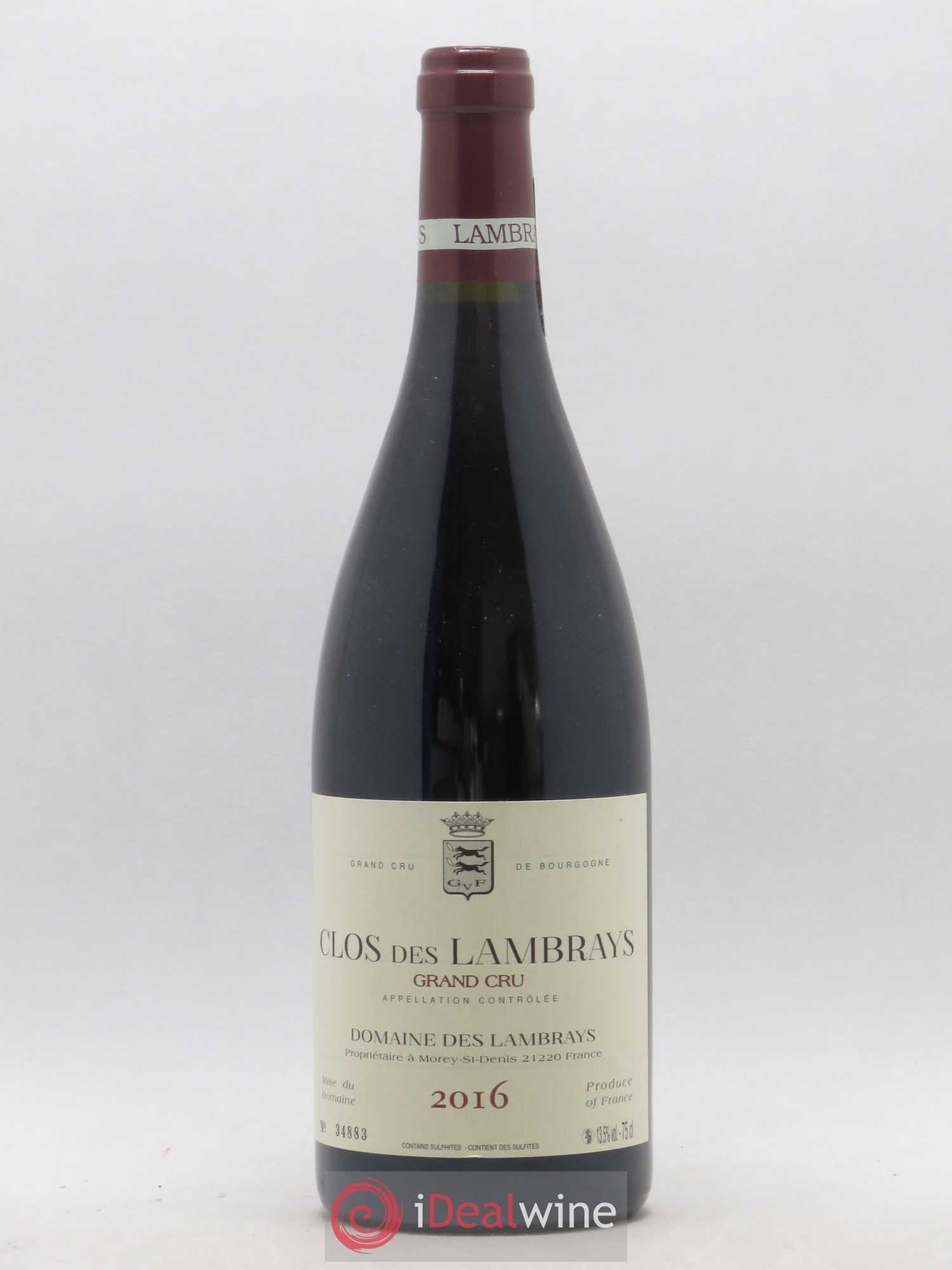 Clos des Lambrays Grand Cru Domaine des Lambrays 2016 - Lot de 1 bouteille - 0