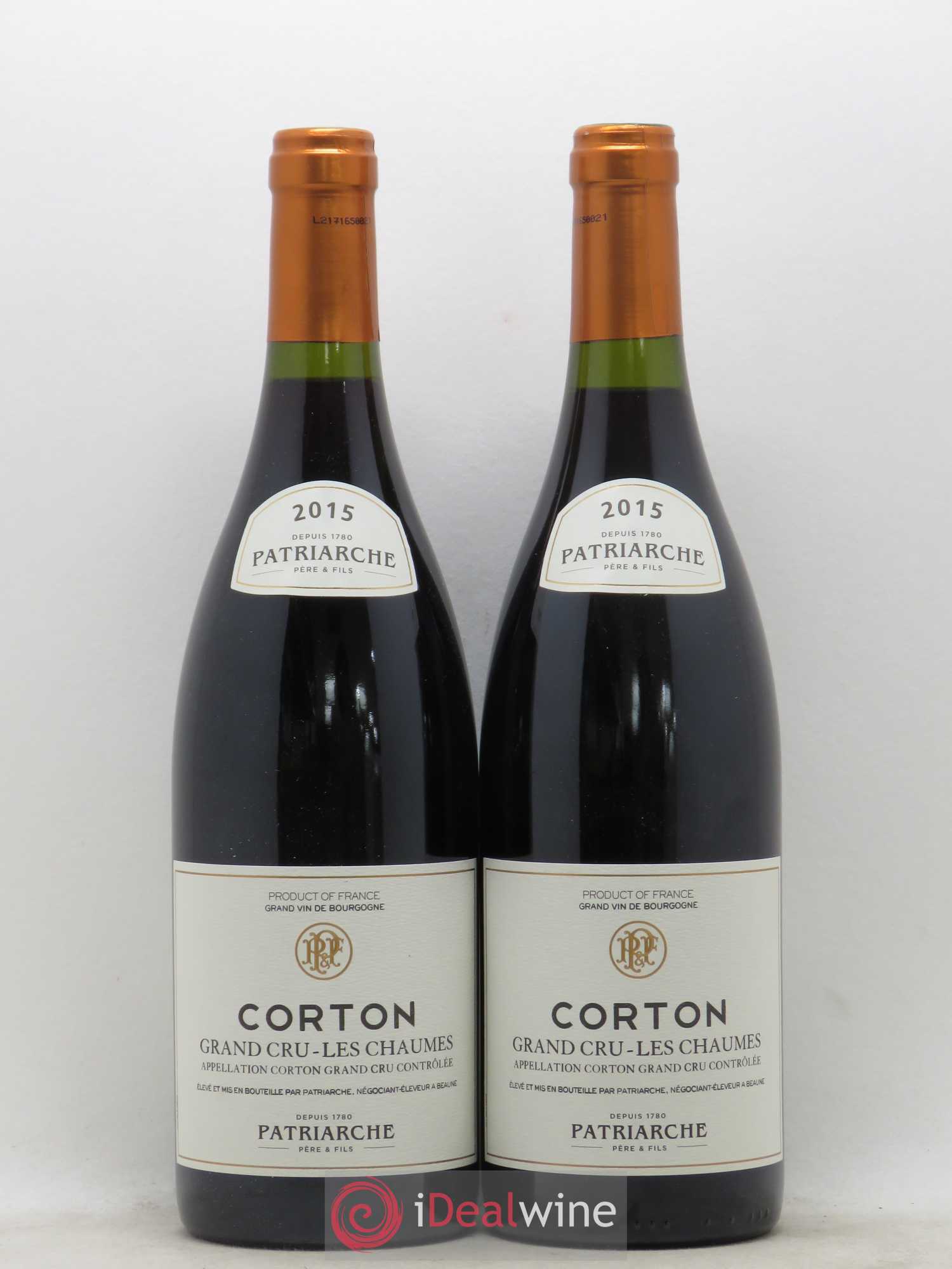 Corton Grand Cru Les Chaumes Domaine Patriarche 2015 - Posten von 2 Flaschen - 0