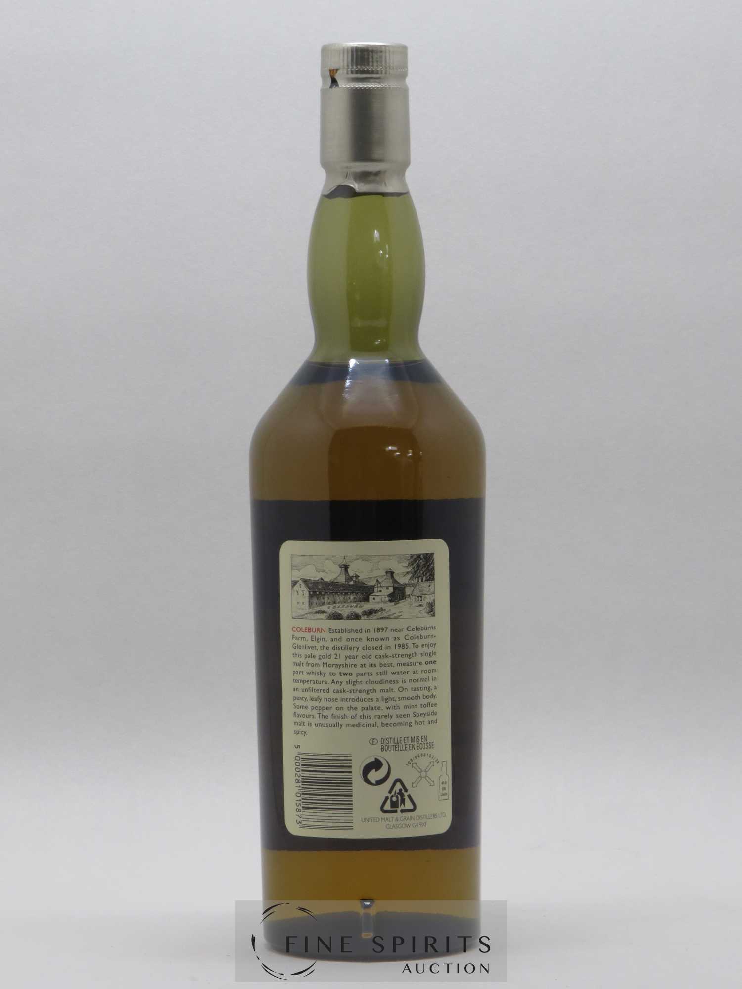Coleburn 21 years 1979 Of. Rare Malts Selection Natural Cask Strengh - bottled 2000 Limited Edition - Lot de 1 bouteille - 2