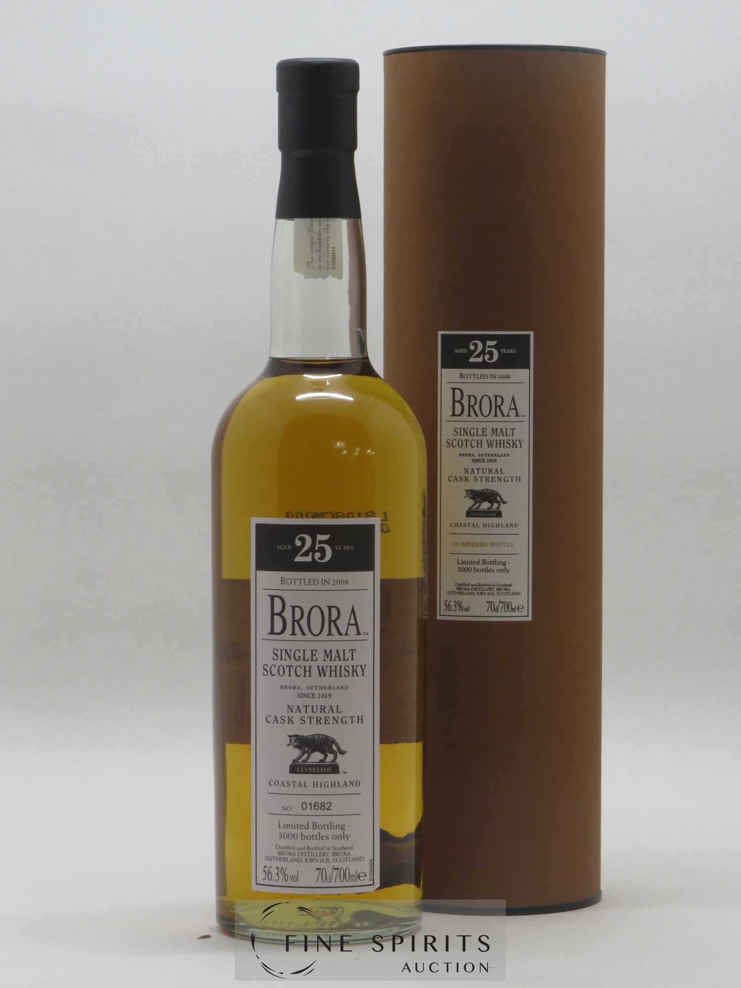 Brora 25 years Of. Natural Cask Strength One of 3000 - bottled 2008 Limited Bottling - Lot de 1 bouteille - 0