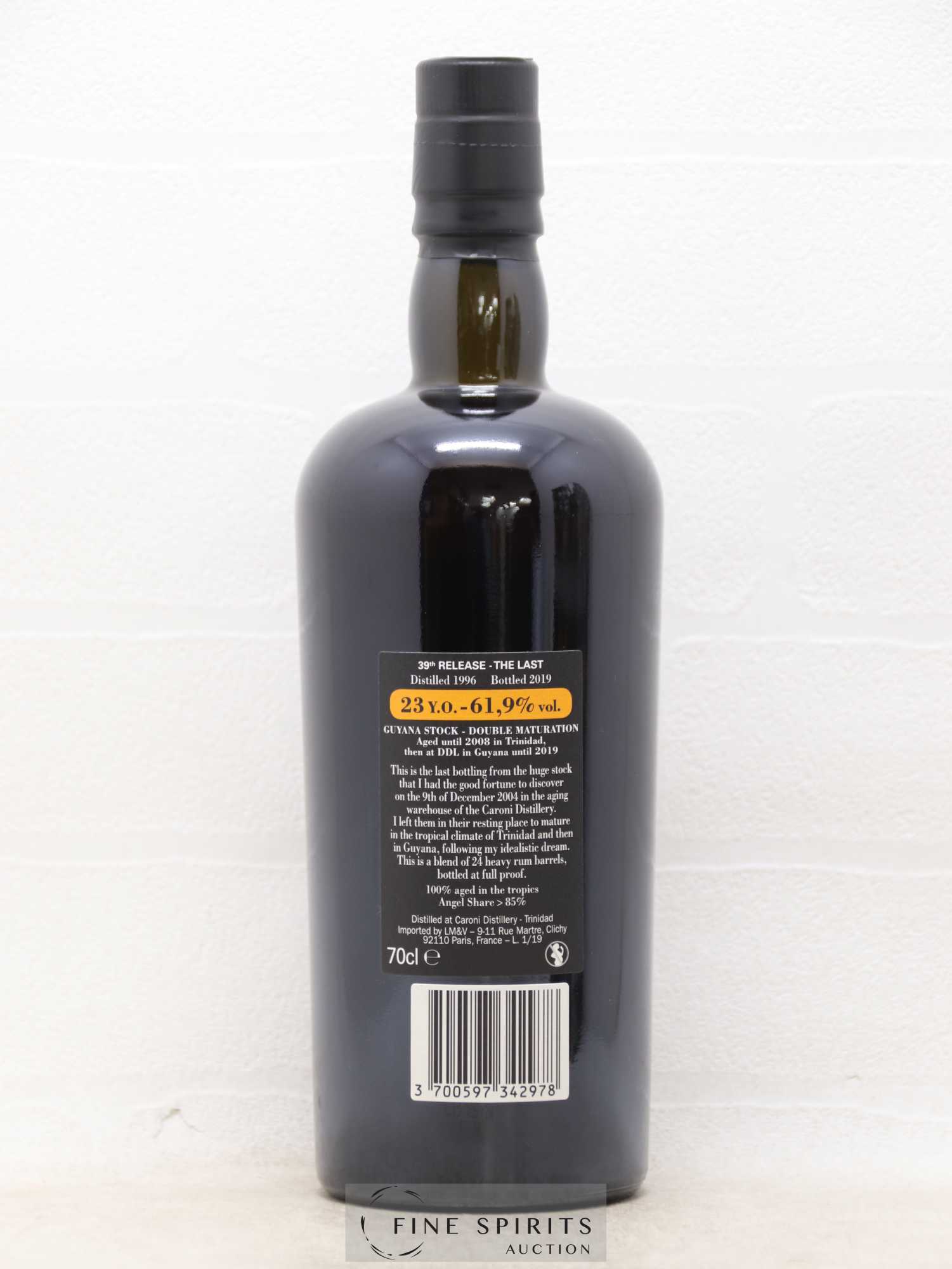 Caroni 23 years 1996 Velier The Last 39th Release - bottled 2019 Full Proof LM&V Import - Lot de 1 bouteille - 2