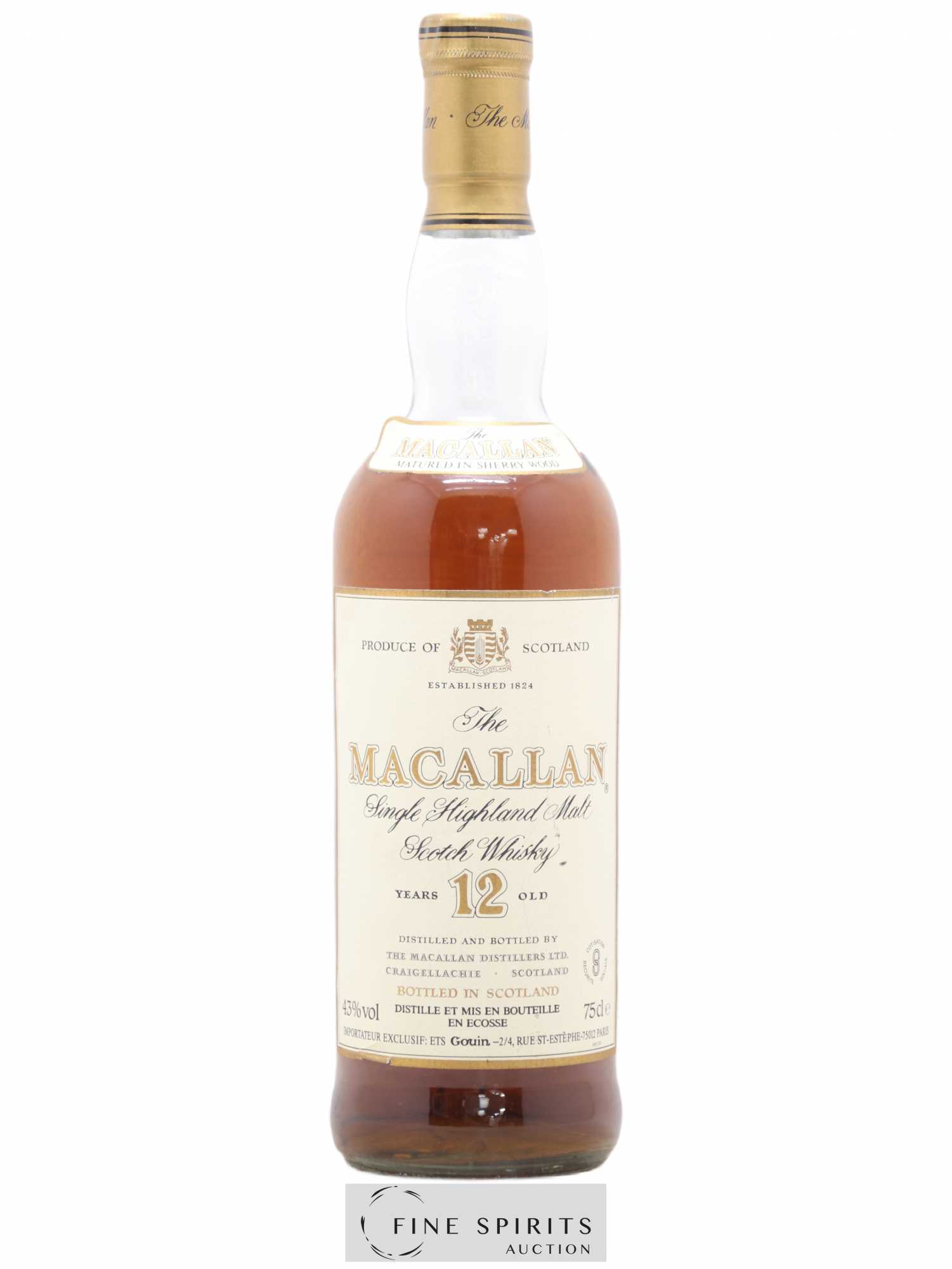 Macallan (The) 12 years Of. Sherry Wood Matured Ets Gouin Import - Lot de 1 bouteille - 0