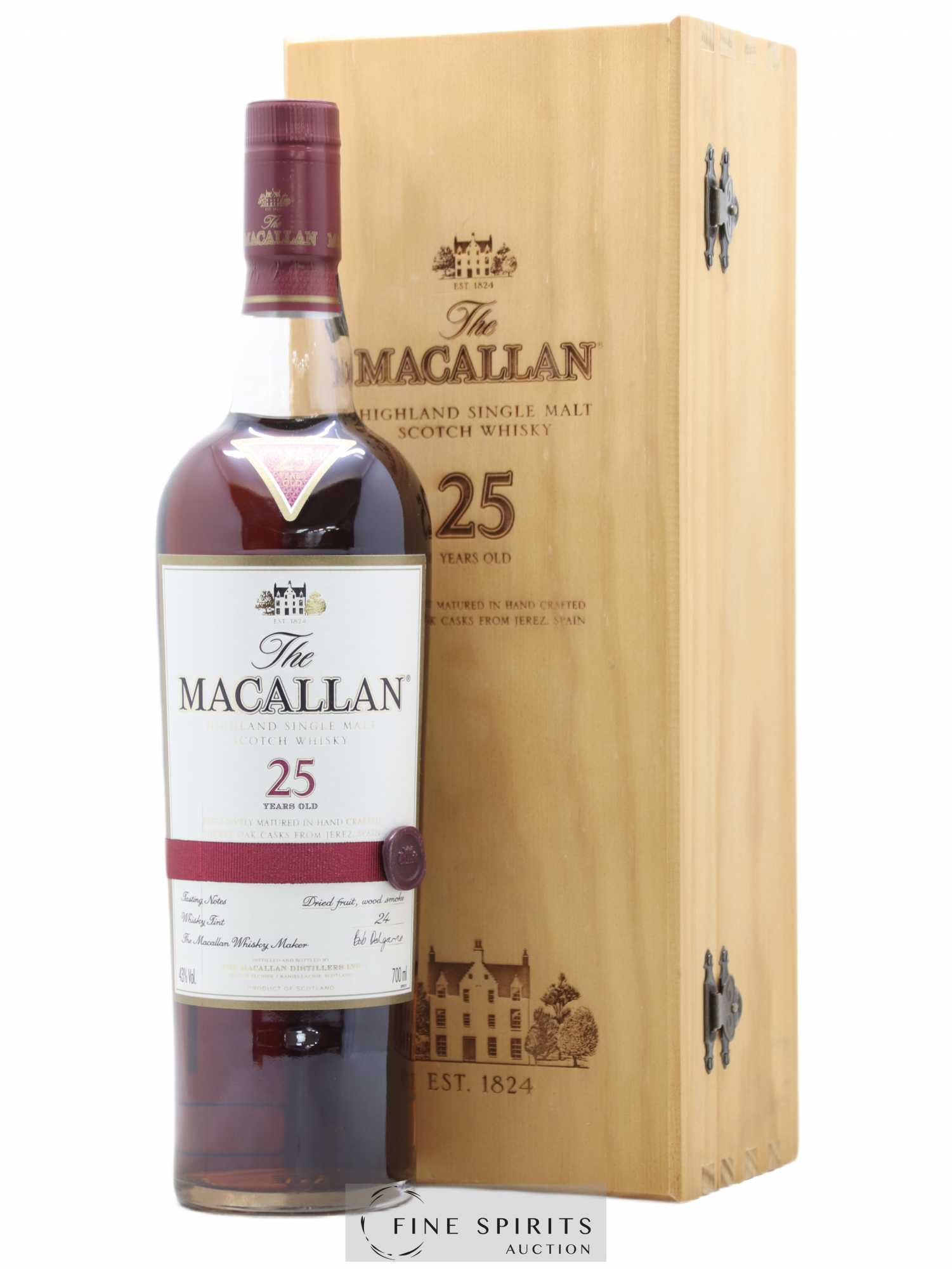 Macallan (The) 25 years Of. Sherry Oak Casks - Lot de 1 bouteille - 0