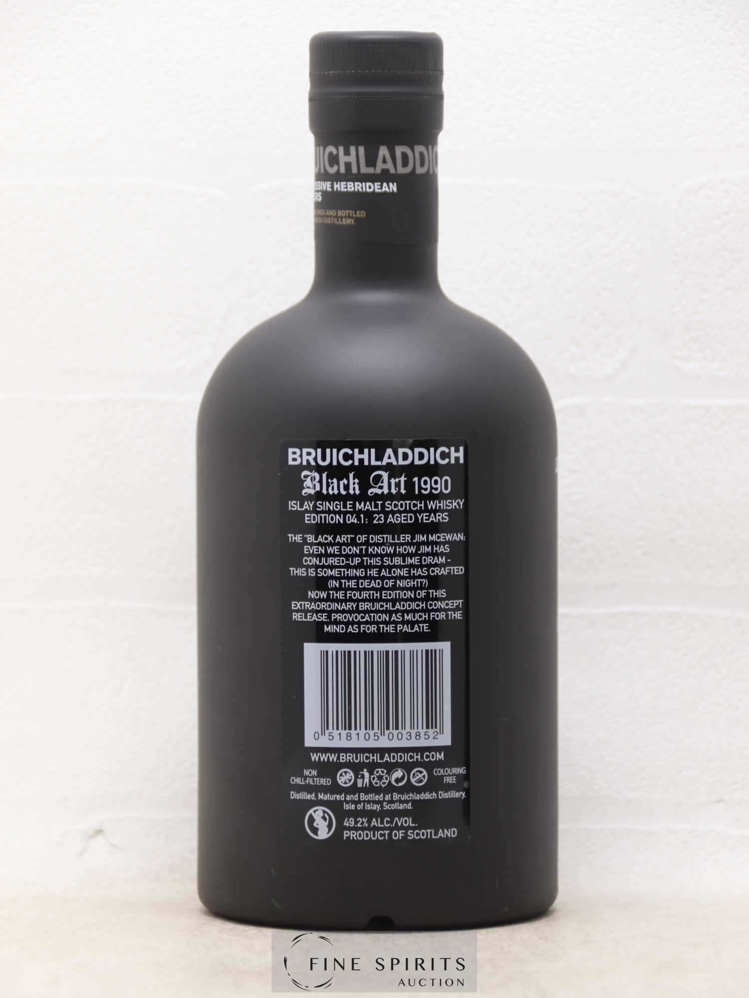 Bruichladdich 23 years 1990 Of. Black Art Edition 04.1 Unpeated - Posten von 1 Flasche - 2