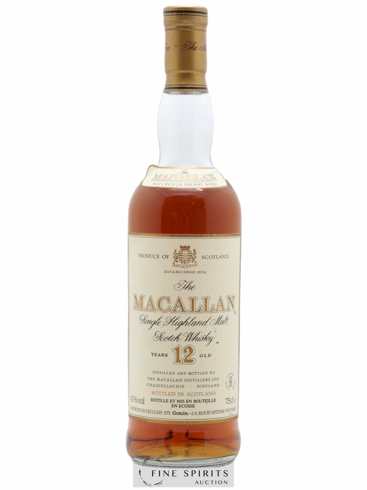 Macallan (The) 12 years Of. Sherry Wood Matured Ets Gouin Import - Lot de 1 bouteille - 0