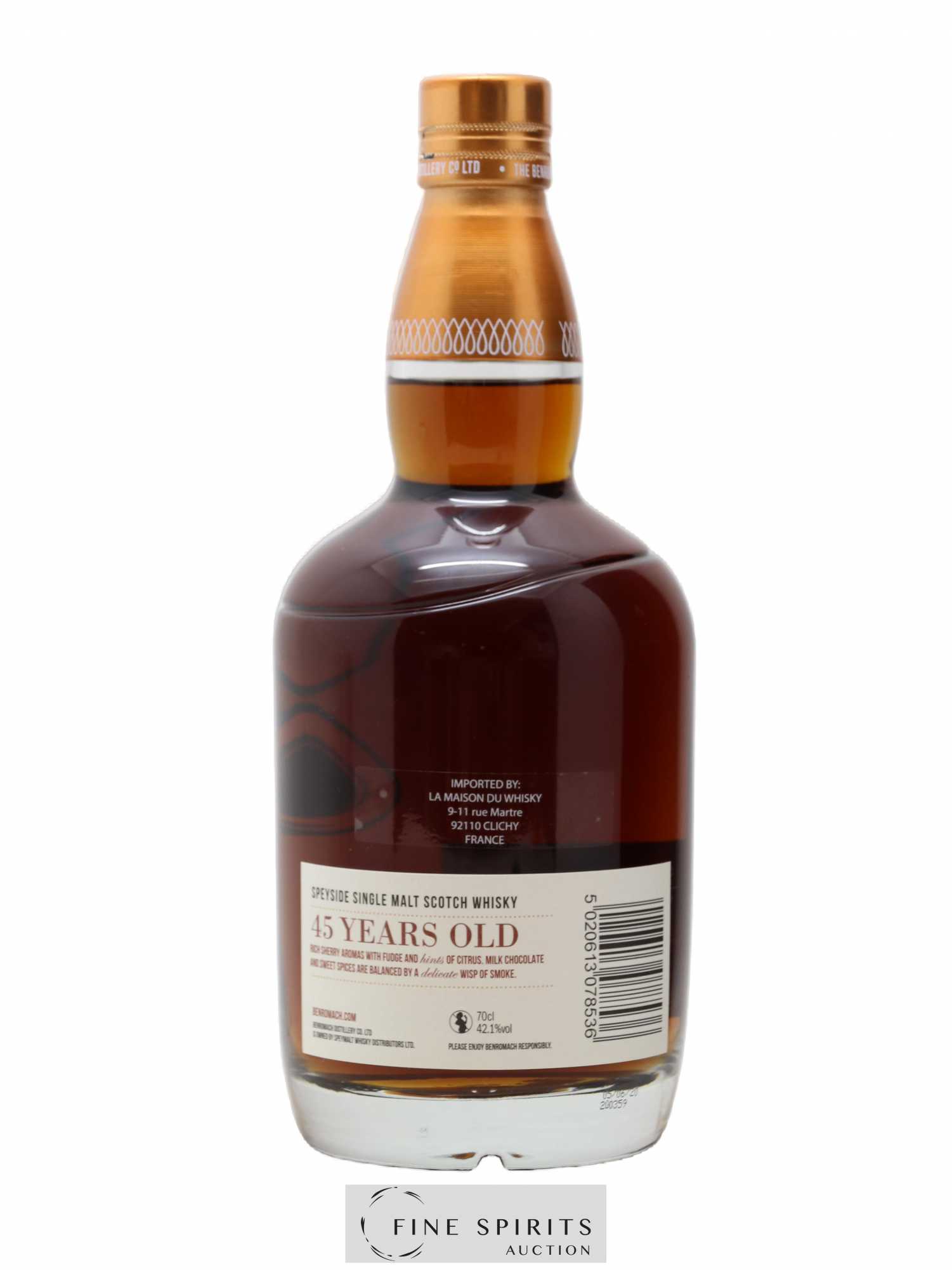 Benromach 45 years Of. - Lot de 1 bouteille - 2