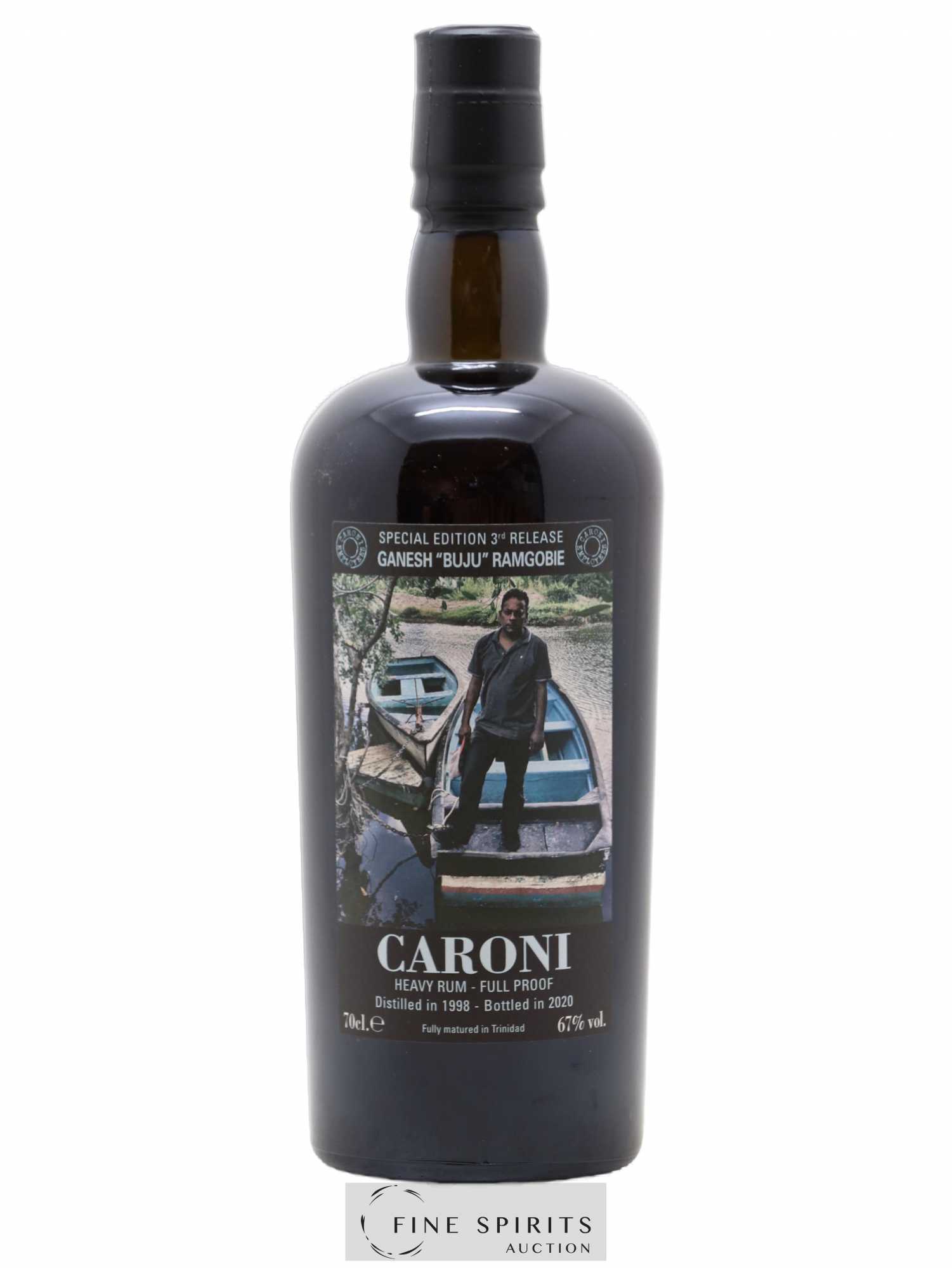 Caroni 1998 Velier Special Edition Ganesh Buju Ramgobie 3rd Release - One of 1295 - bottled 2020 Employee Serie - Lot de 1 bouteille - 1