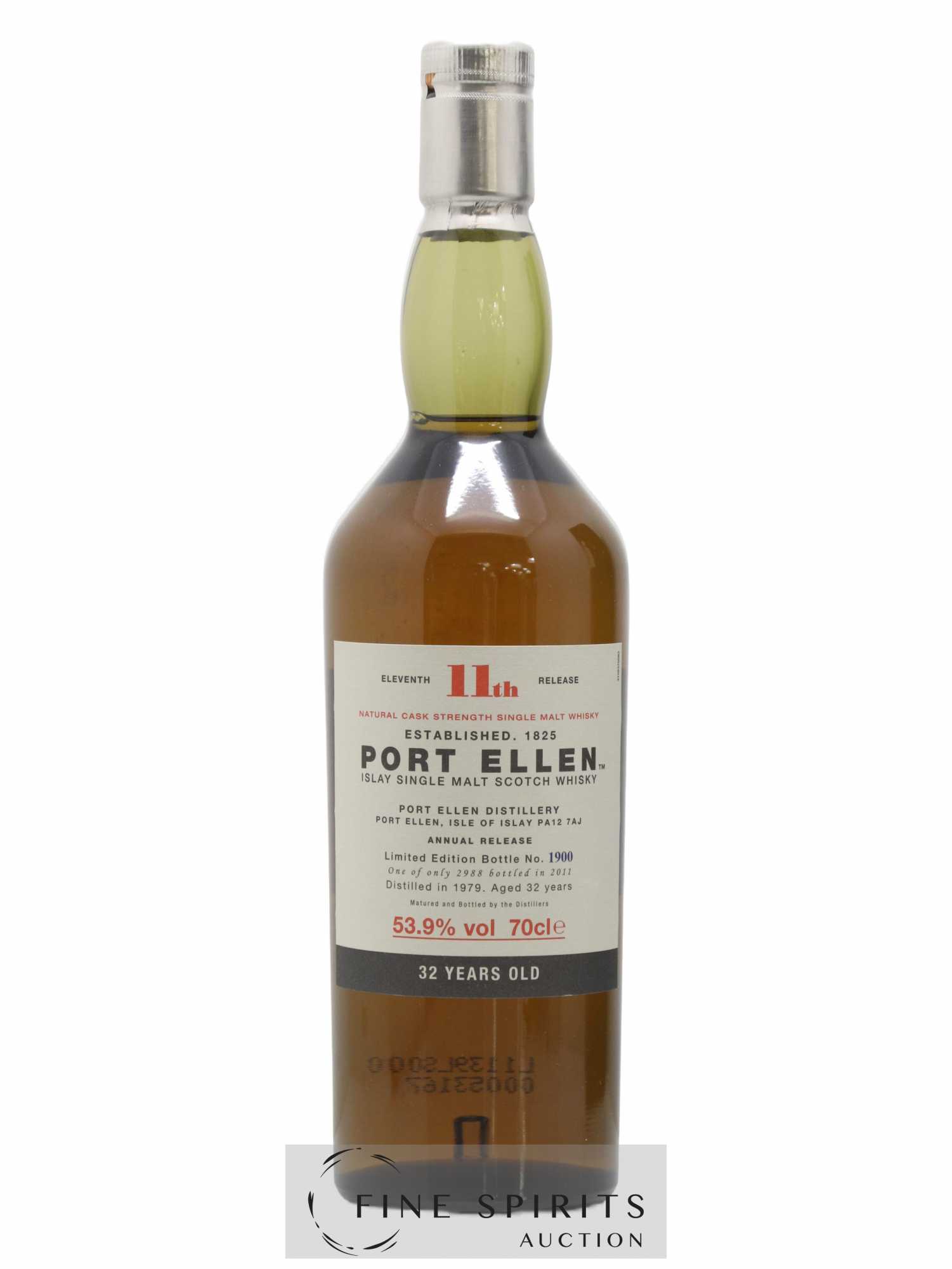 Port Ellen 32 years 1979 Of. 11th Release Natural Cask Strength - One of 2988 - bottled 2011 Limited Edition - Lot de 1 bouteille - 1