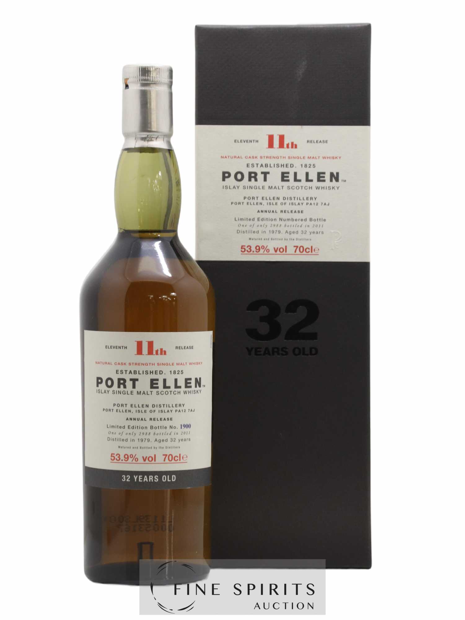 Port Ellen 32 years 1979 Of. 11th Release Natural Cask Strength - One of 2988 - bottled 2011 Limited Edition - Lot de 1 bouteille - 0