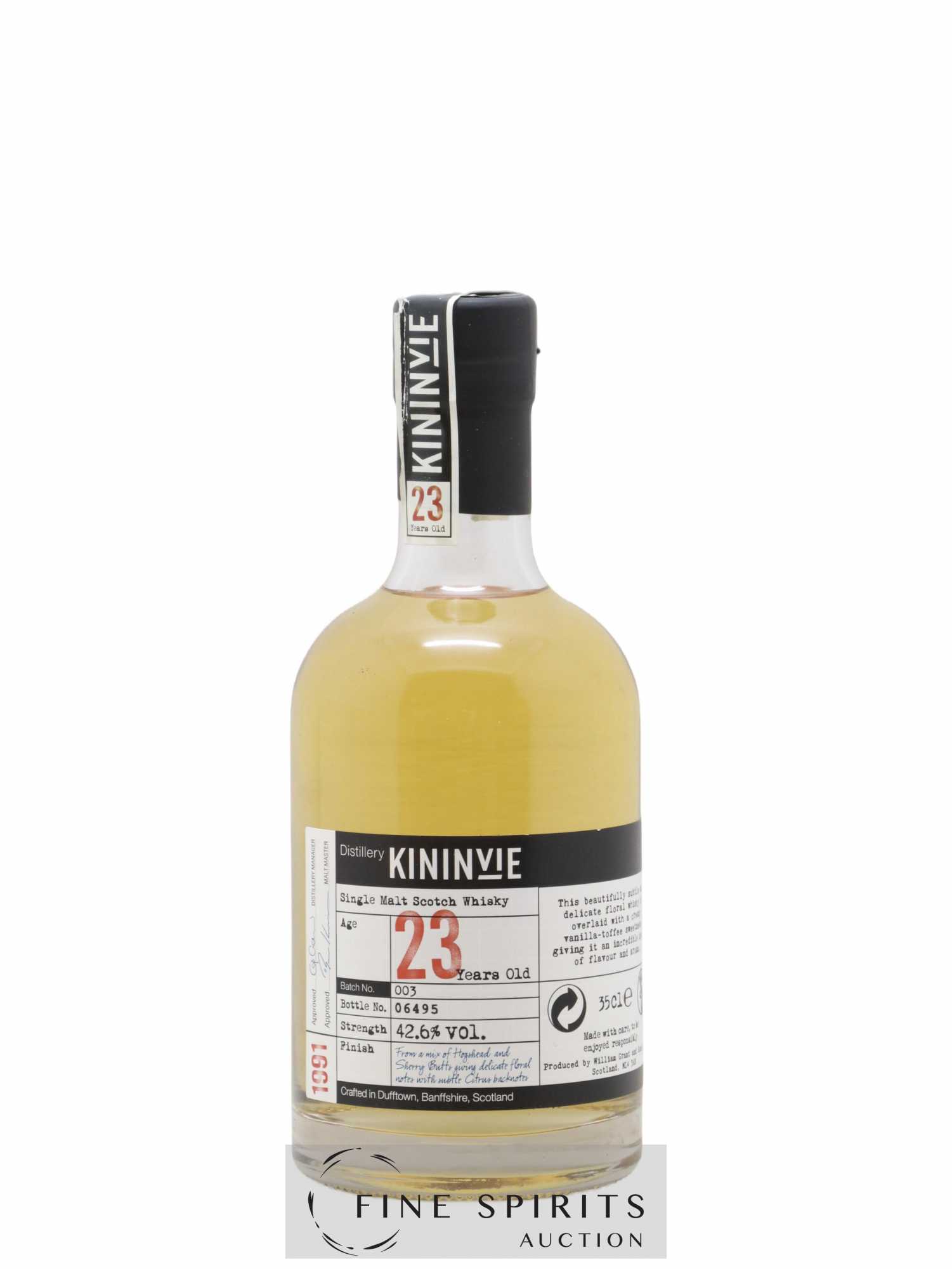 Kininvie 23 years 1991 Of. Batch n°003 - Lot de 1 bouteille - 1