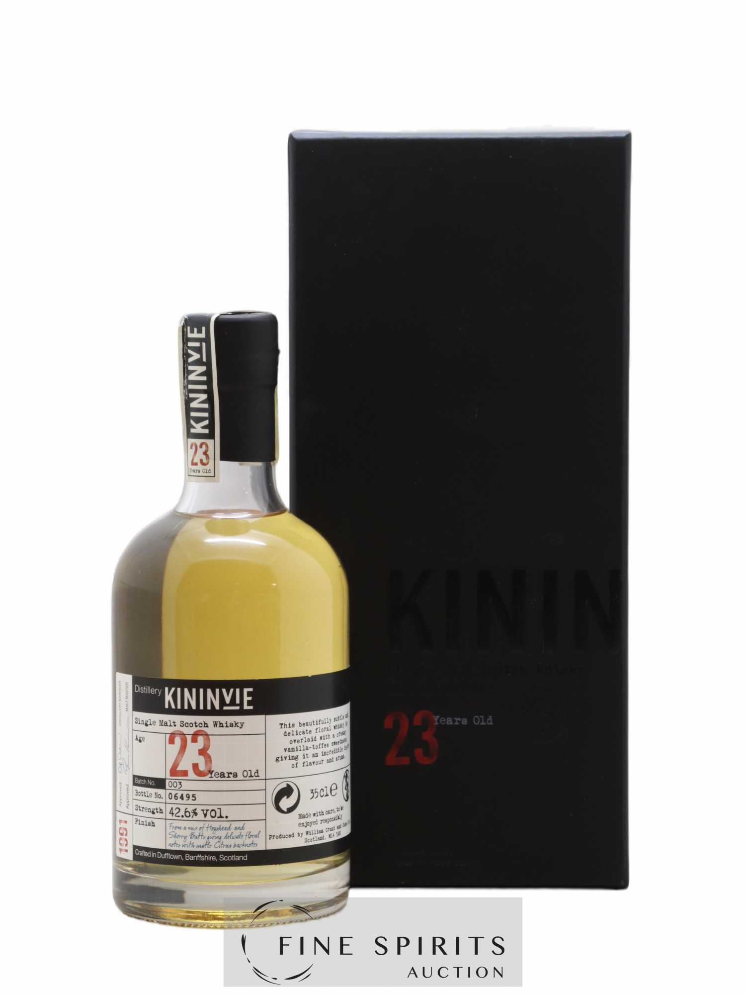 Kininvie 23 years 1991 Of. Batch n°003 - Lot de 1 bouteille - 0