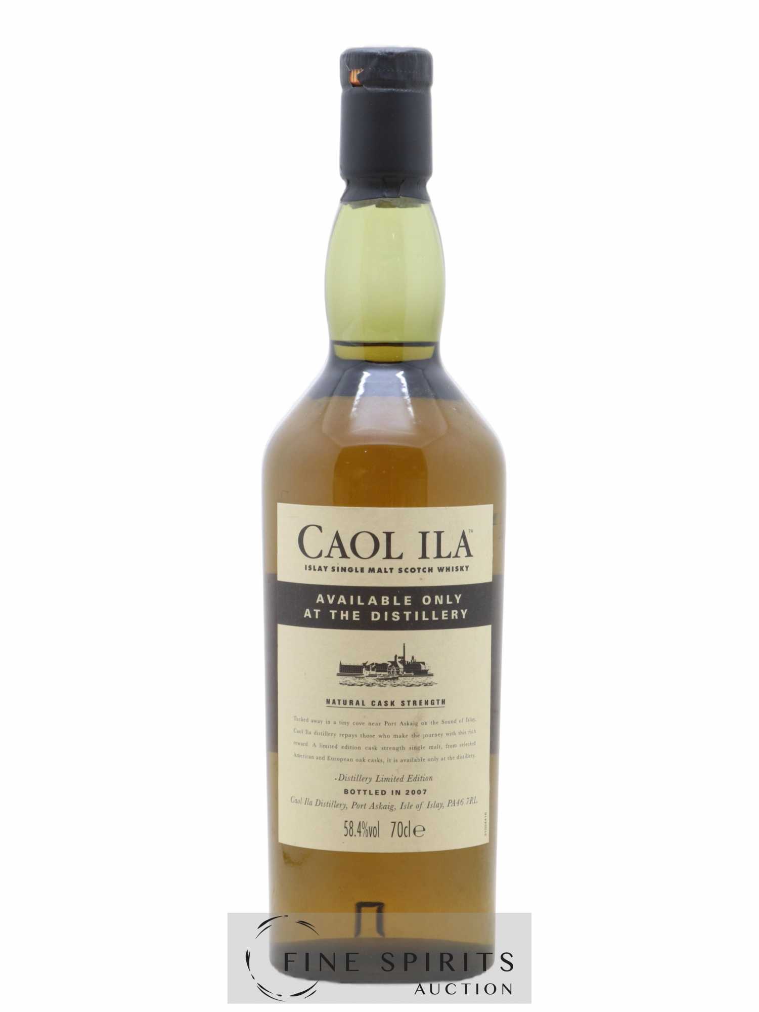 Caol Ila Of. Available Only at the Distillery Natural Cask Strength - bottled 2007 Distillery Limited Edition - Lot de 1 bouteille - 0