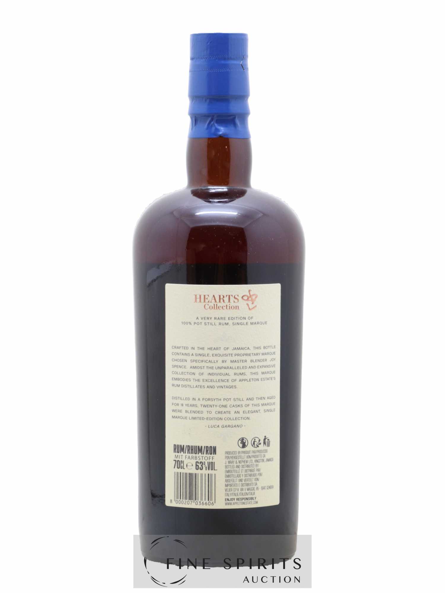 Appleton Estate 18 years 2003 Of. Pot Still Cask n°420930 through n°420950 - One of 5000 - bottled 2021 Hearts Collection - Lot de 1 bouteille - 2