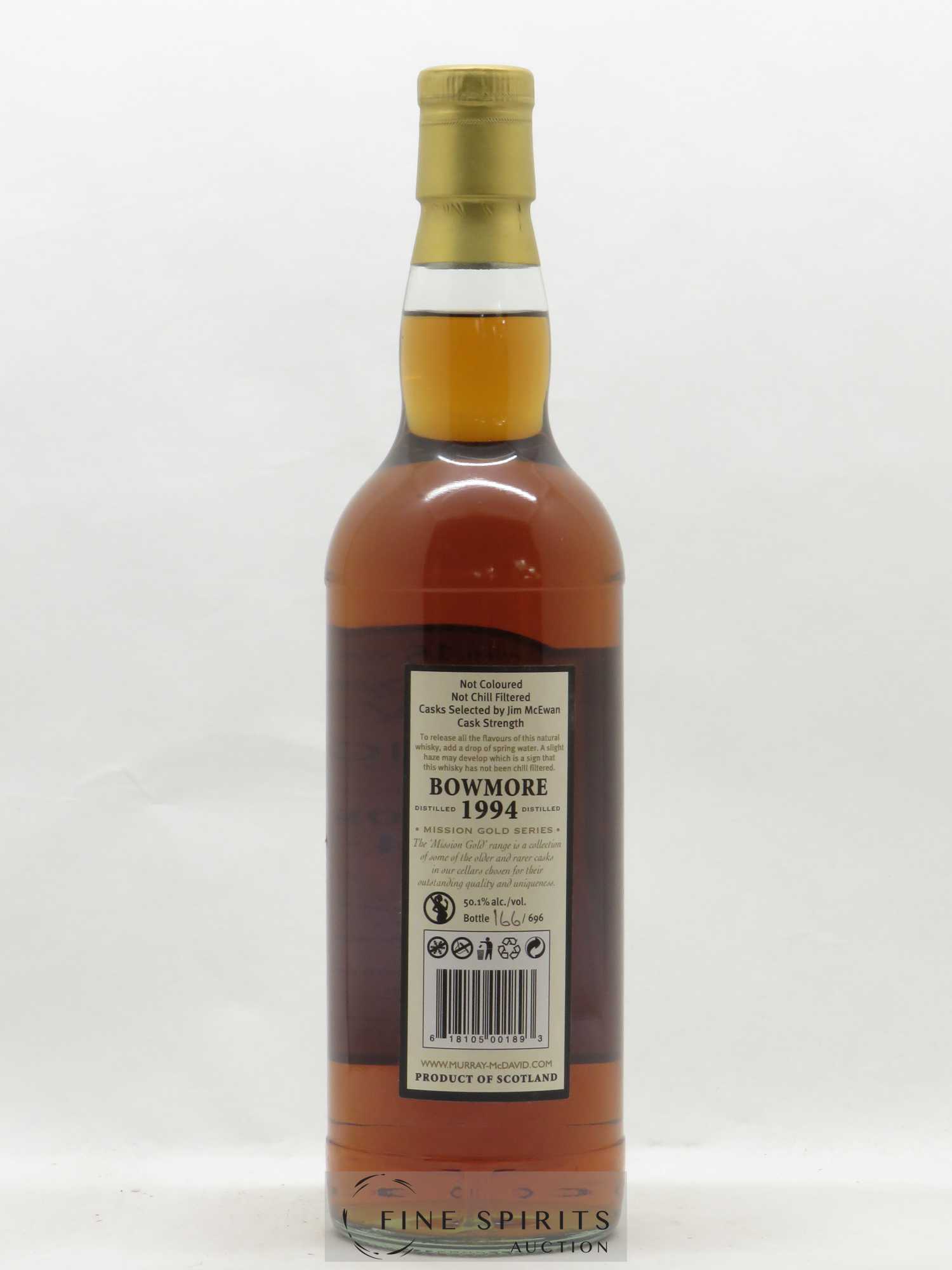 Bowmore 15 years 1994 Murray Mc David Refill Sherry Mission Gold Series - Lot de 1 bouteille - 2