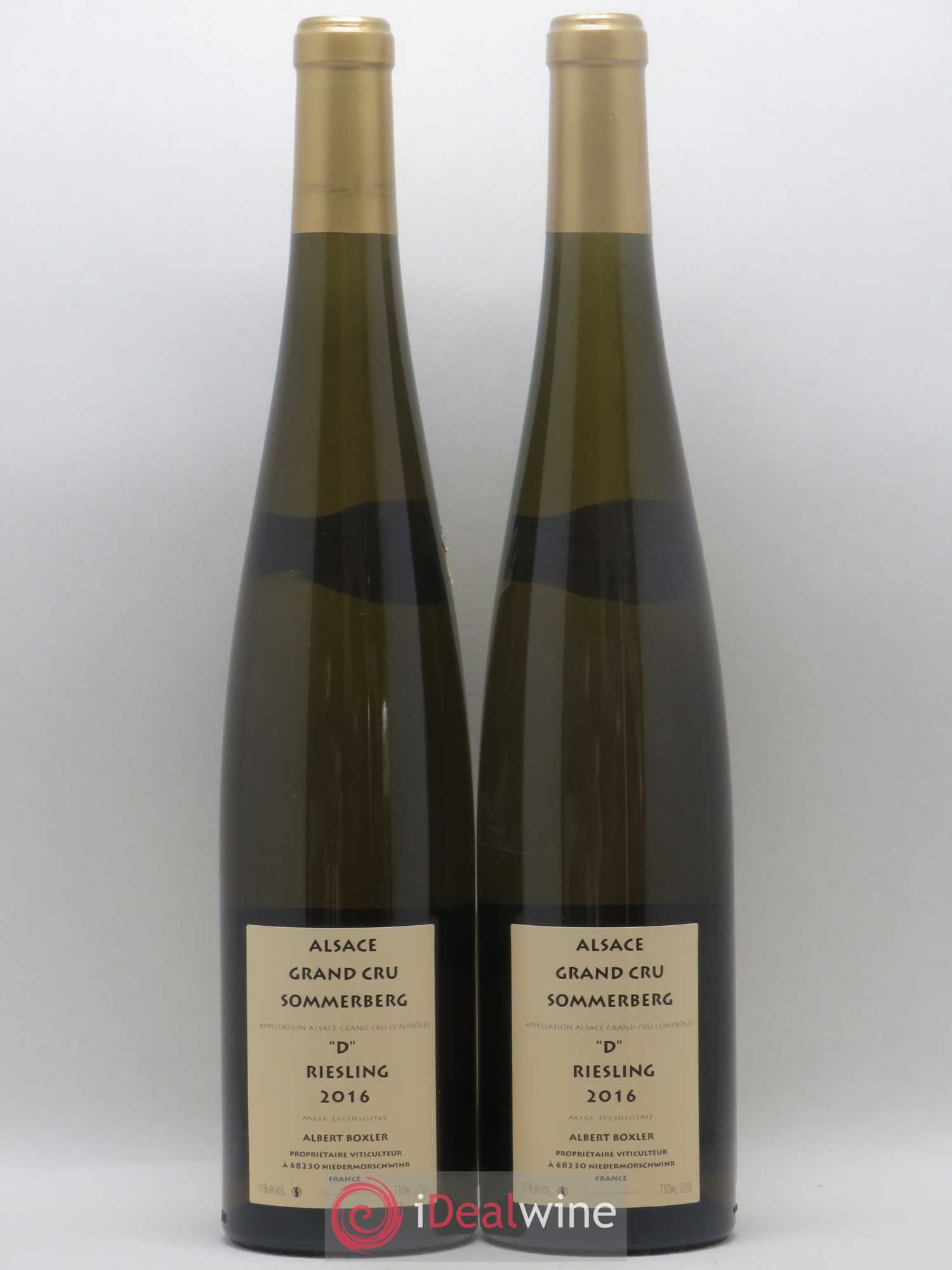 Alsace Riesling Grand Cru Sommerberg D Albert Boxler 2016 - Lot de 2 bouteilles - 1