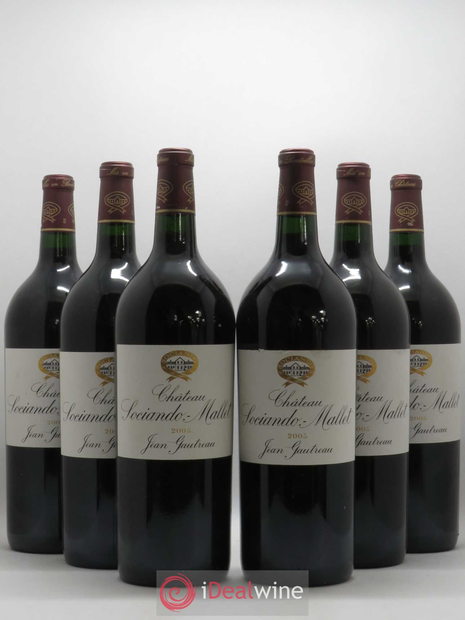 Château Sociando Mallet 2005 - Lot de 6 magnums - 0
